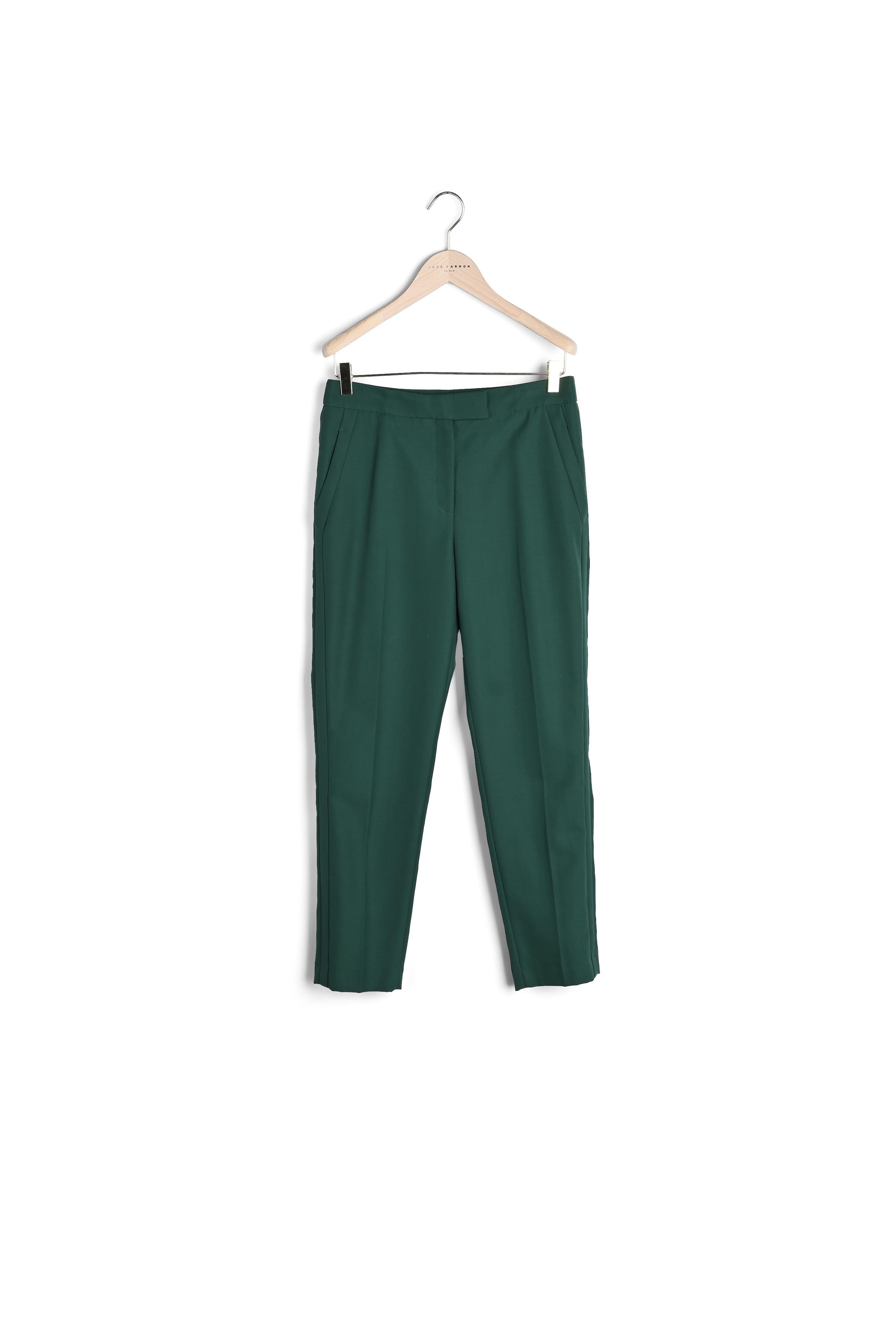 Pantalon de tailleur Paul émeraude en laine froide Faume - seconde main