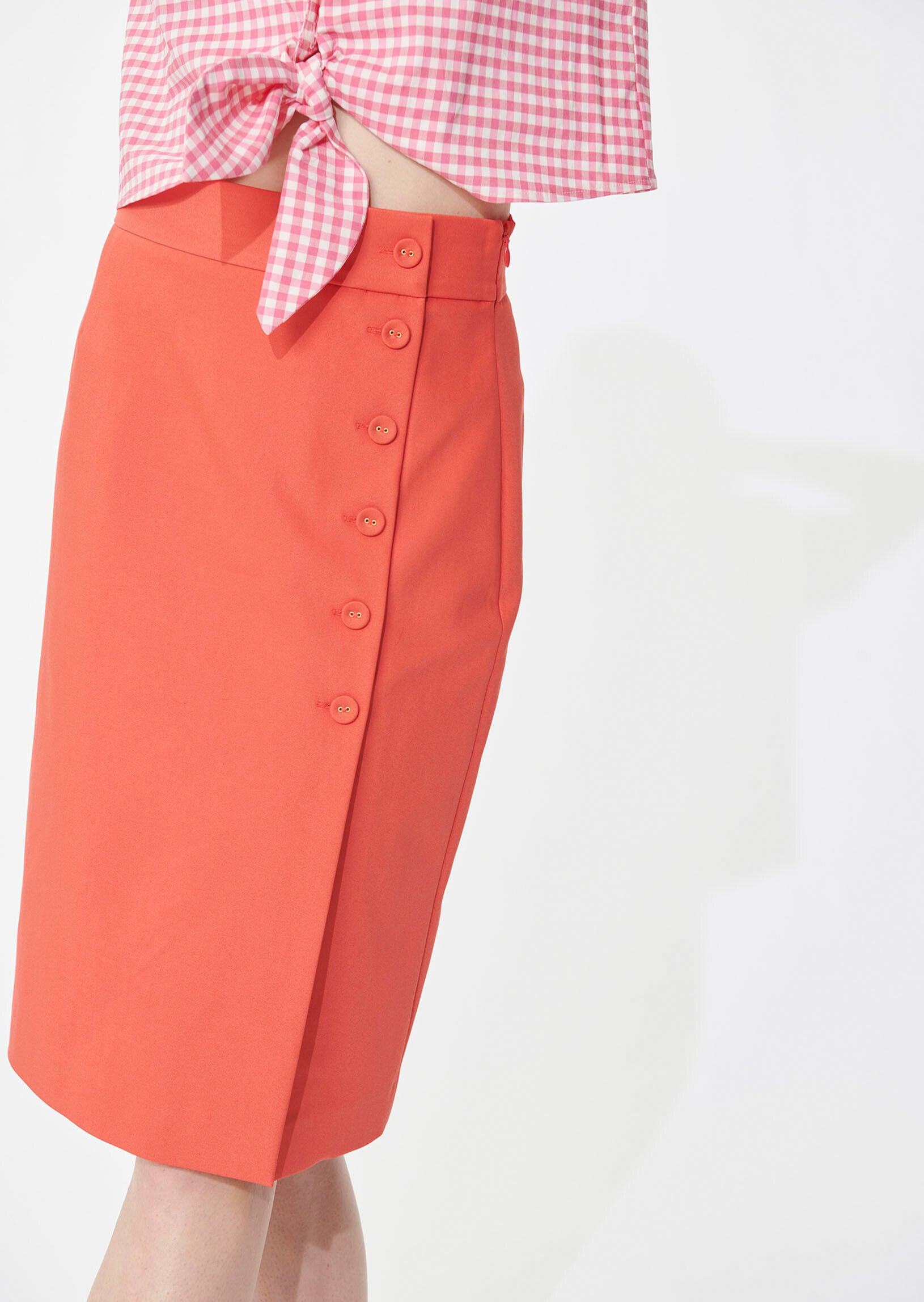 Jupe Josée rouge en coton Faume - seconde main