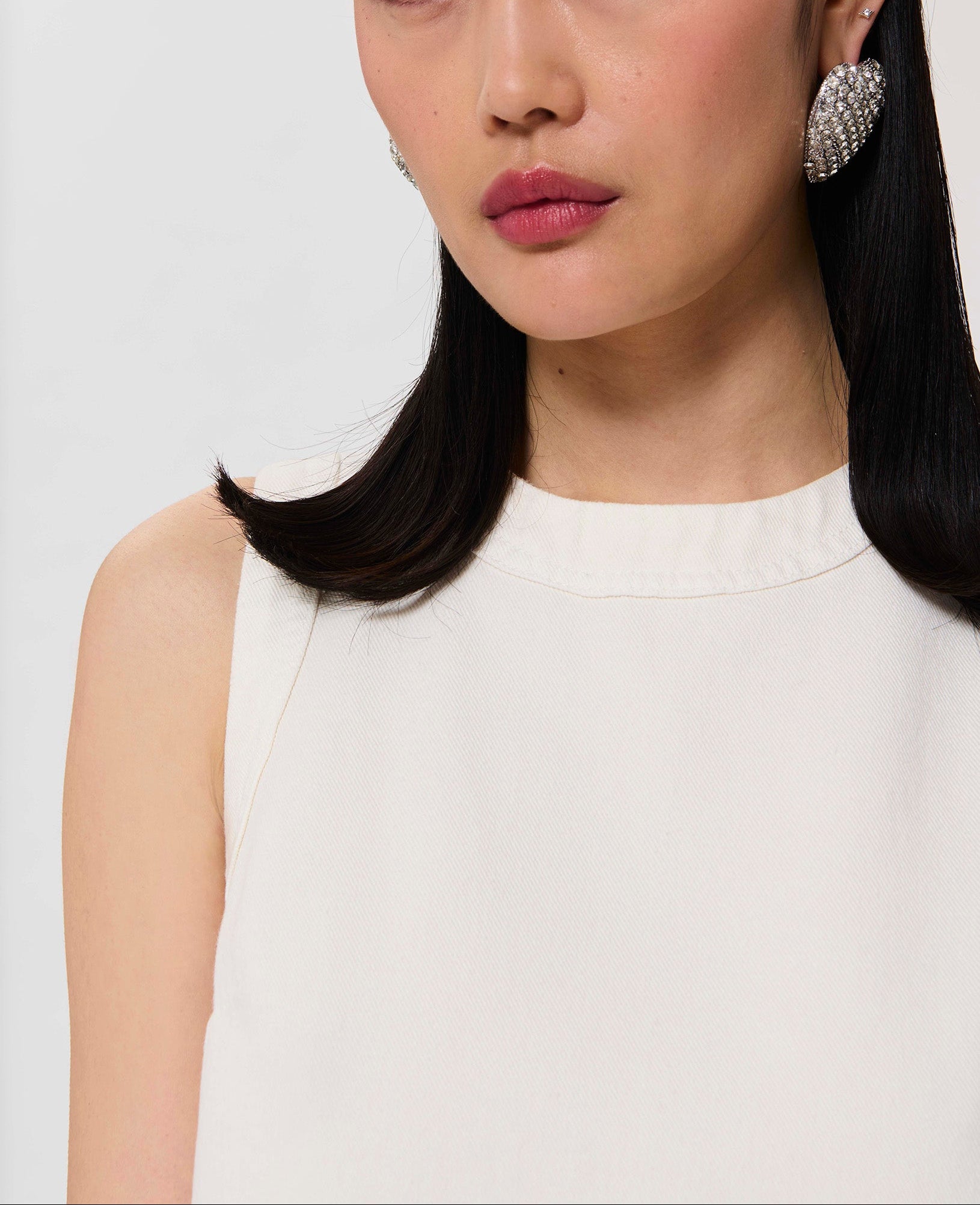 Top denim blanc Tokono Faume - seconde main