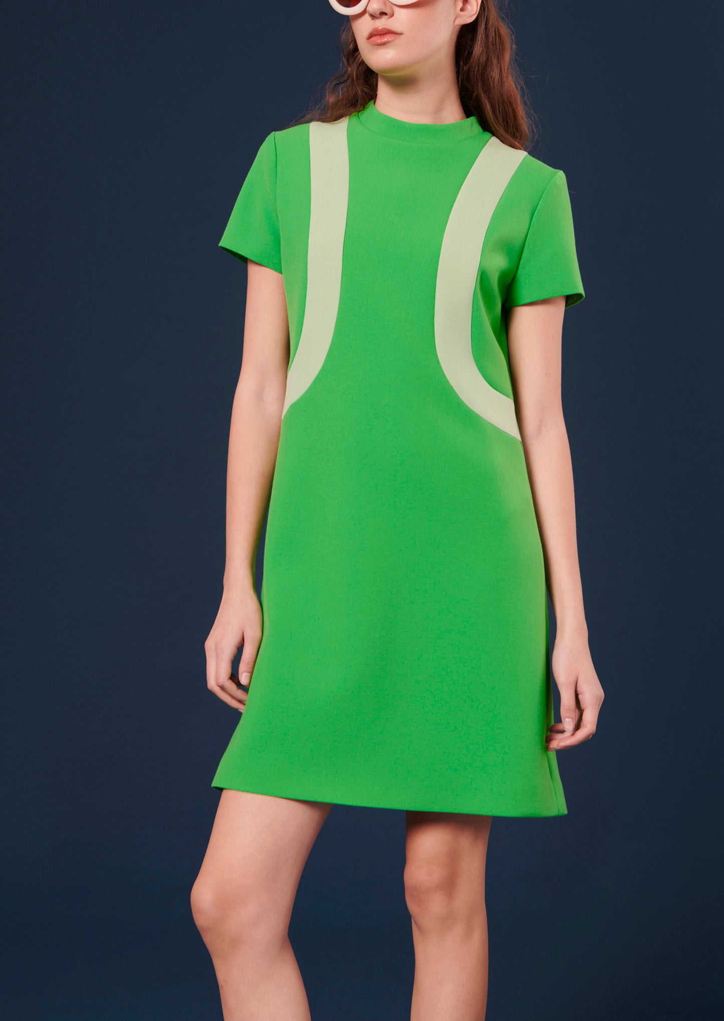 Robe Raquel verte en toile double Faume - seconde main