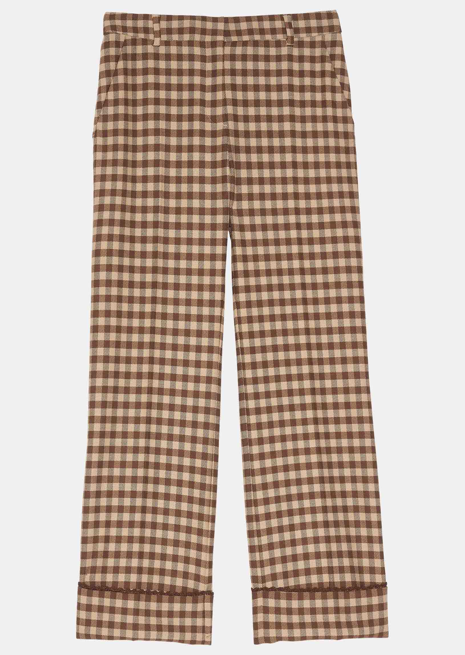 Pantalon Phil beige à carreaux Faume - seconde main