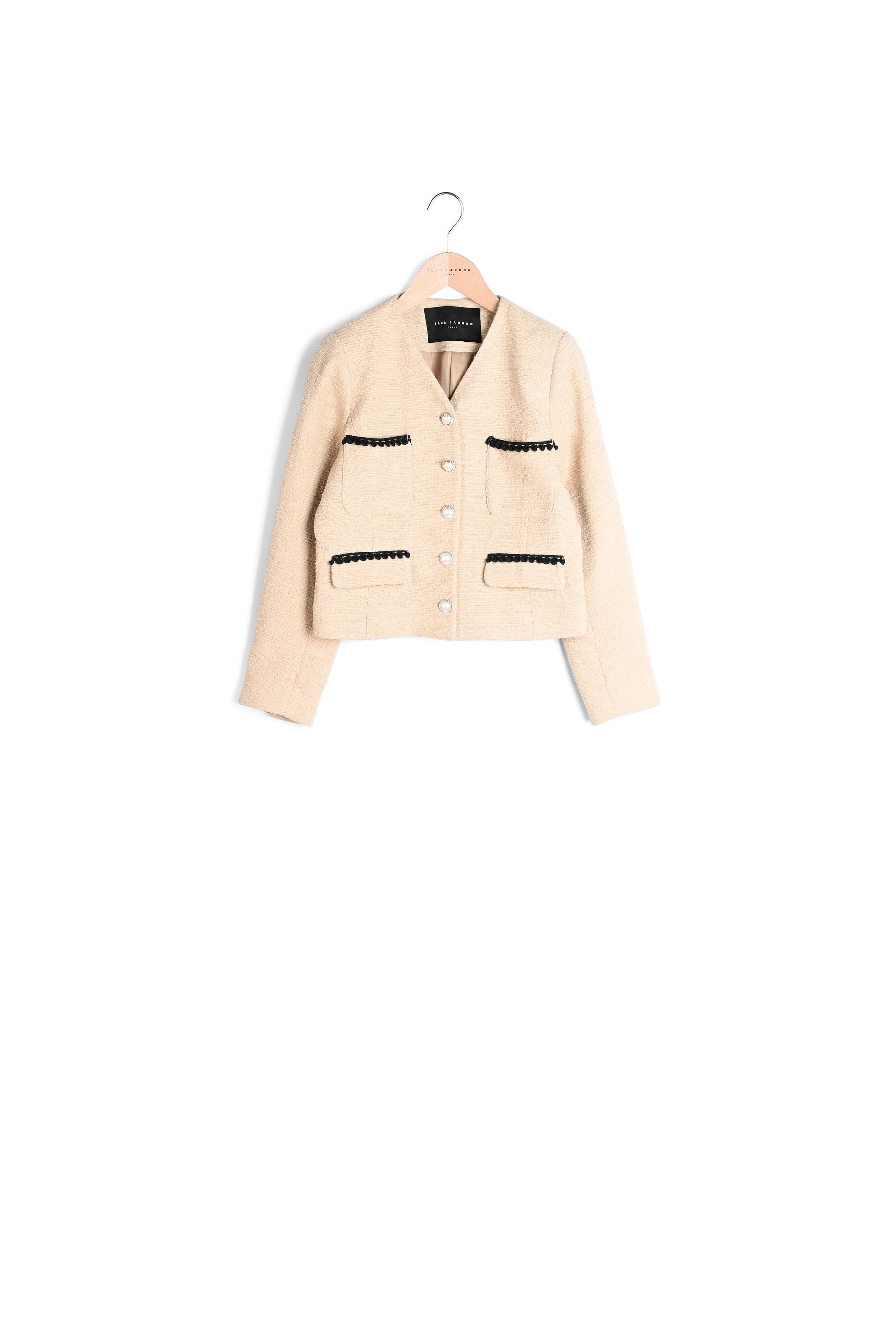 Veste Versailles beige en tweed Faume - seconde main