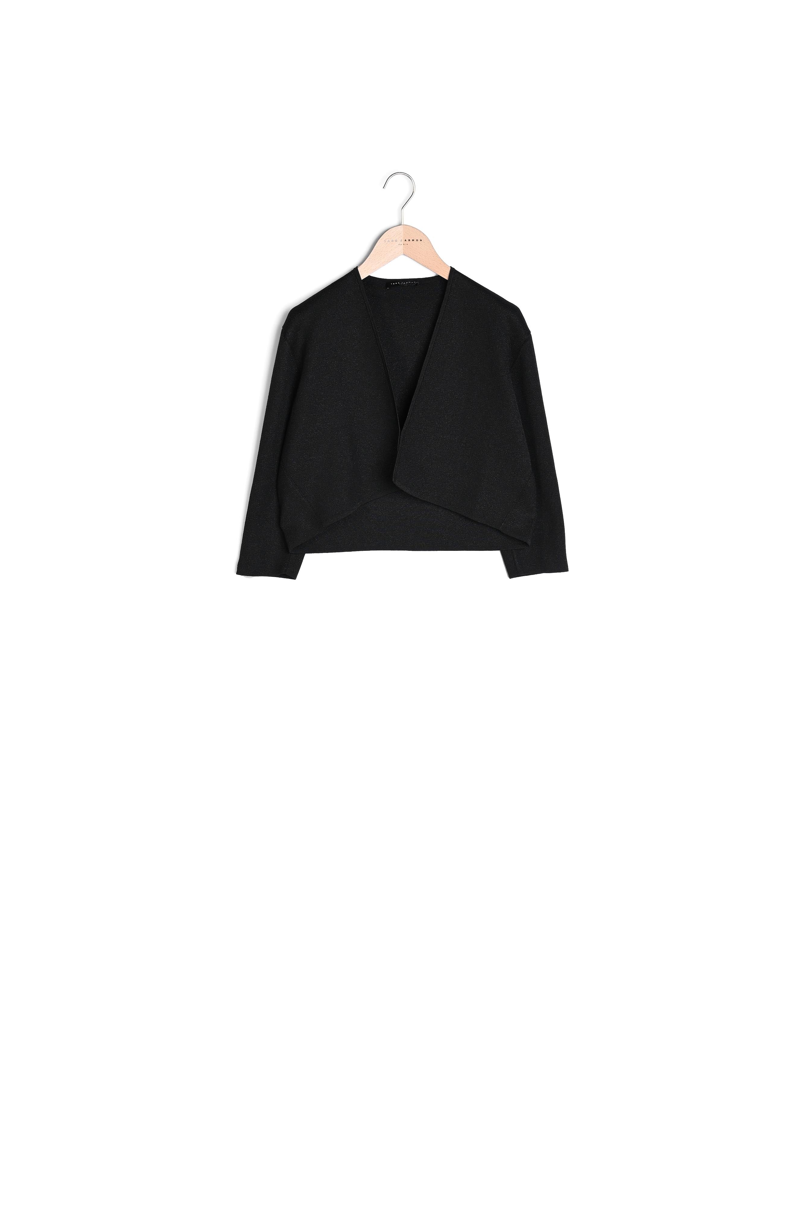 Gilet Groom noir court en maille compacte Faume - seconde main