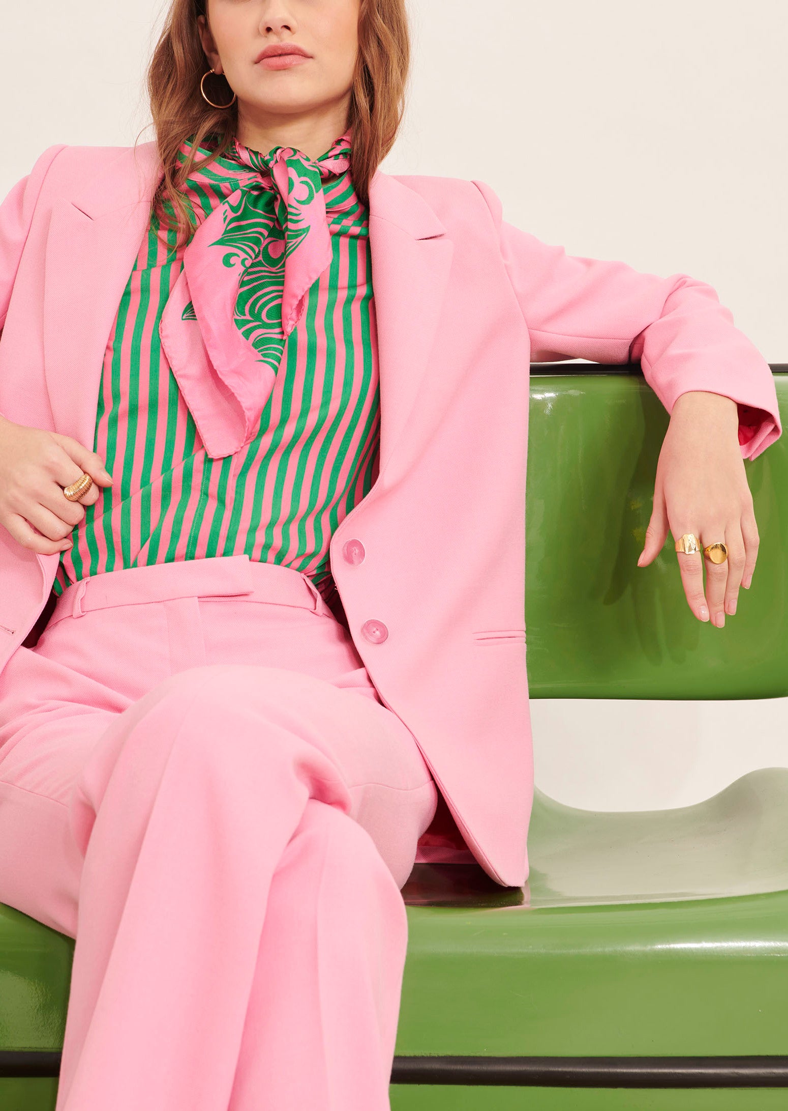 Veste Valiera rose en toile tailleur Faume - seconde main