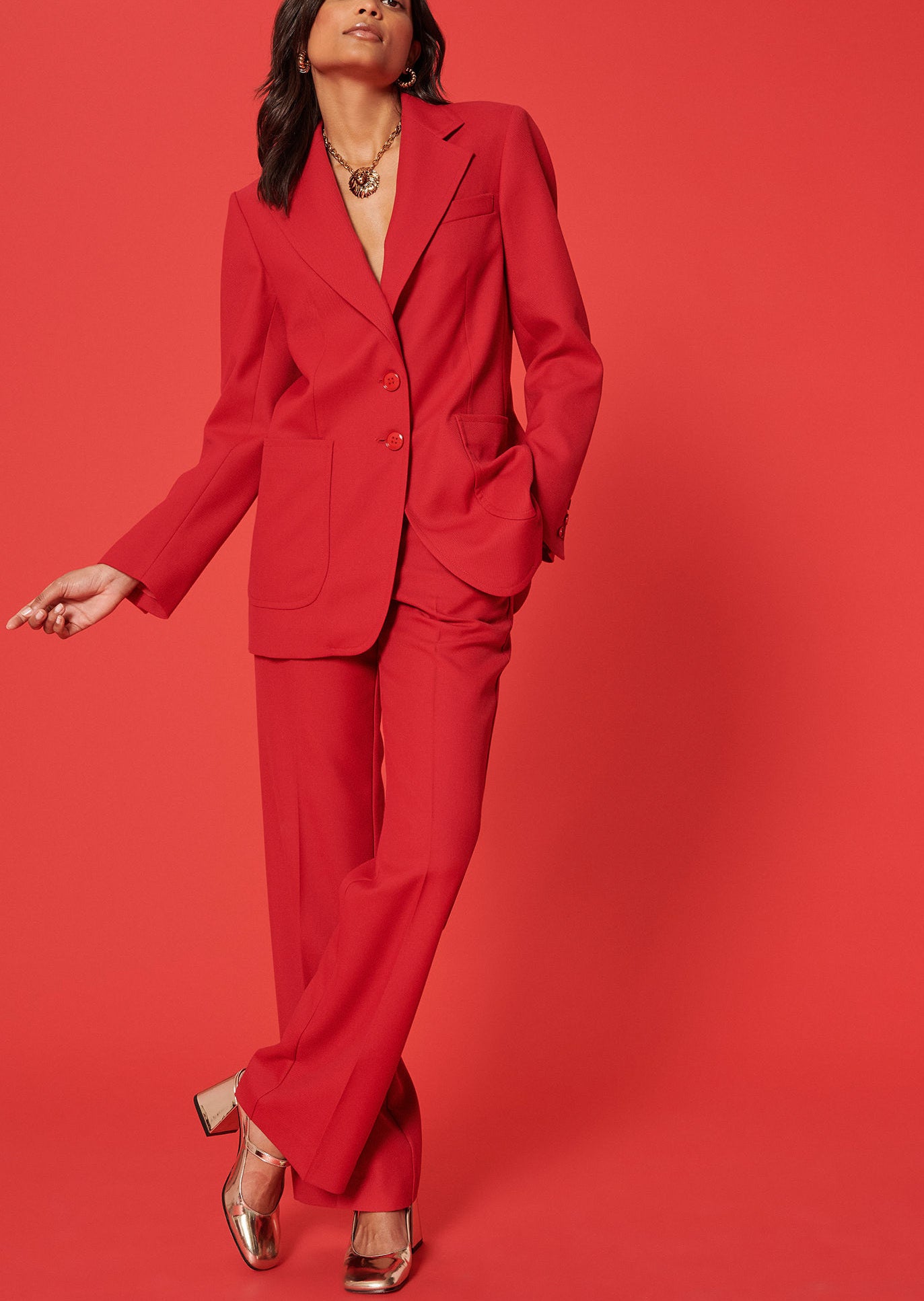 Veste Vienne bordeaux en toile tailleur Faume - seconde main