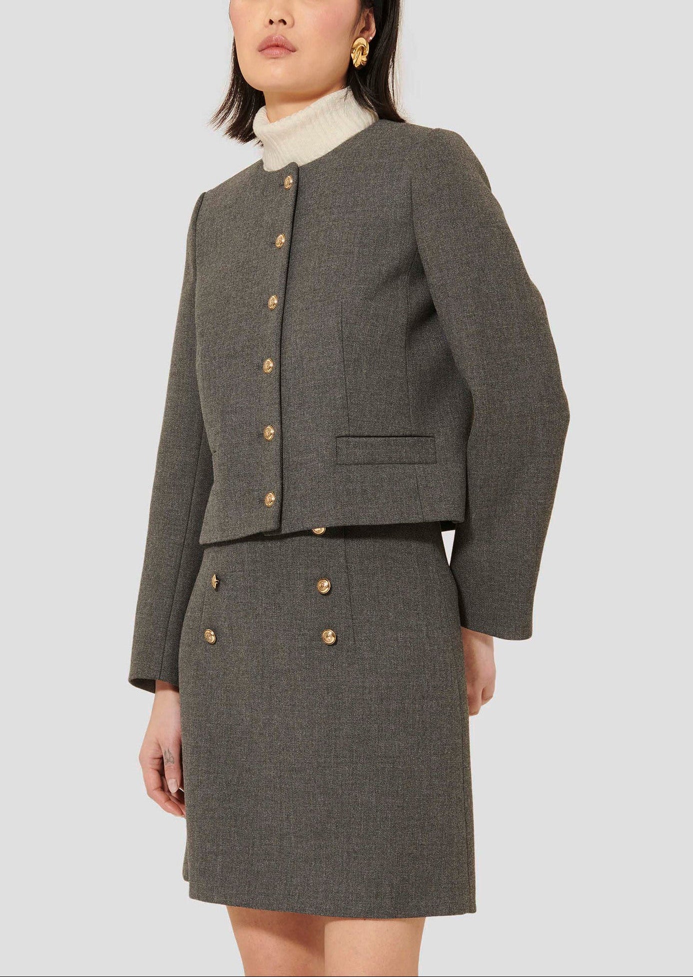 Veste grise en toile compacte Vesna Faume - seconde main