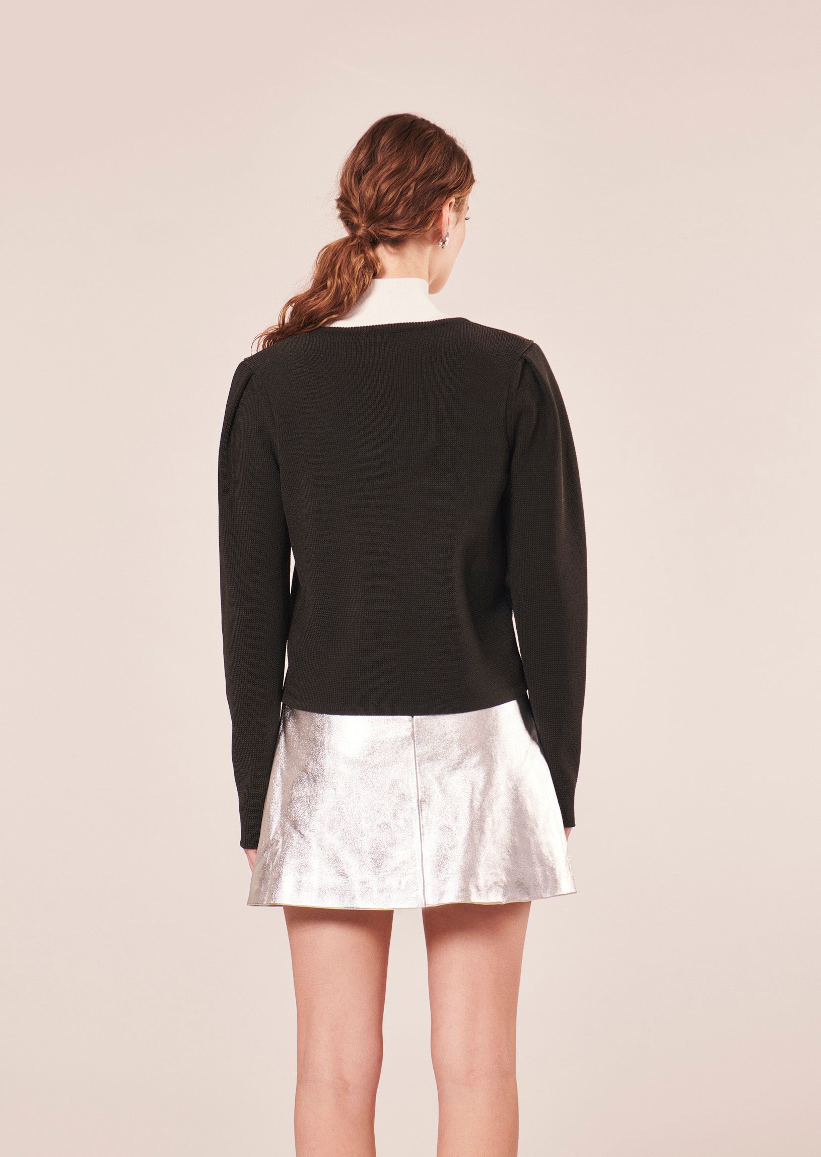 Gilet Glenn noir en coton irisé Faume - seconde main