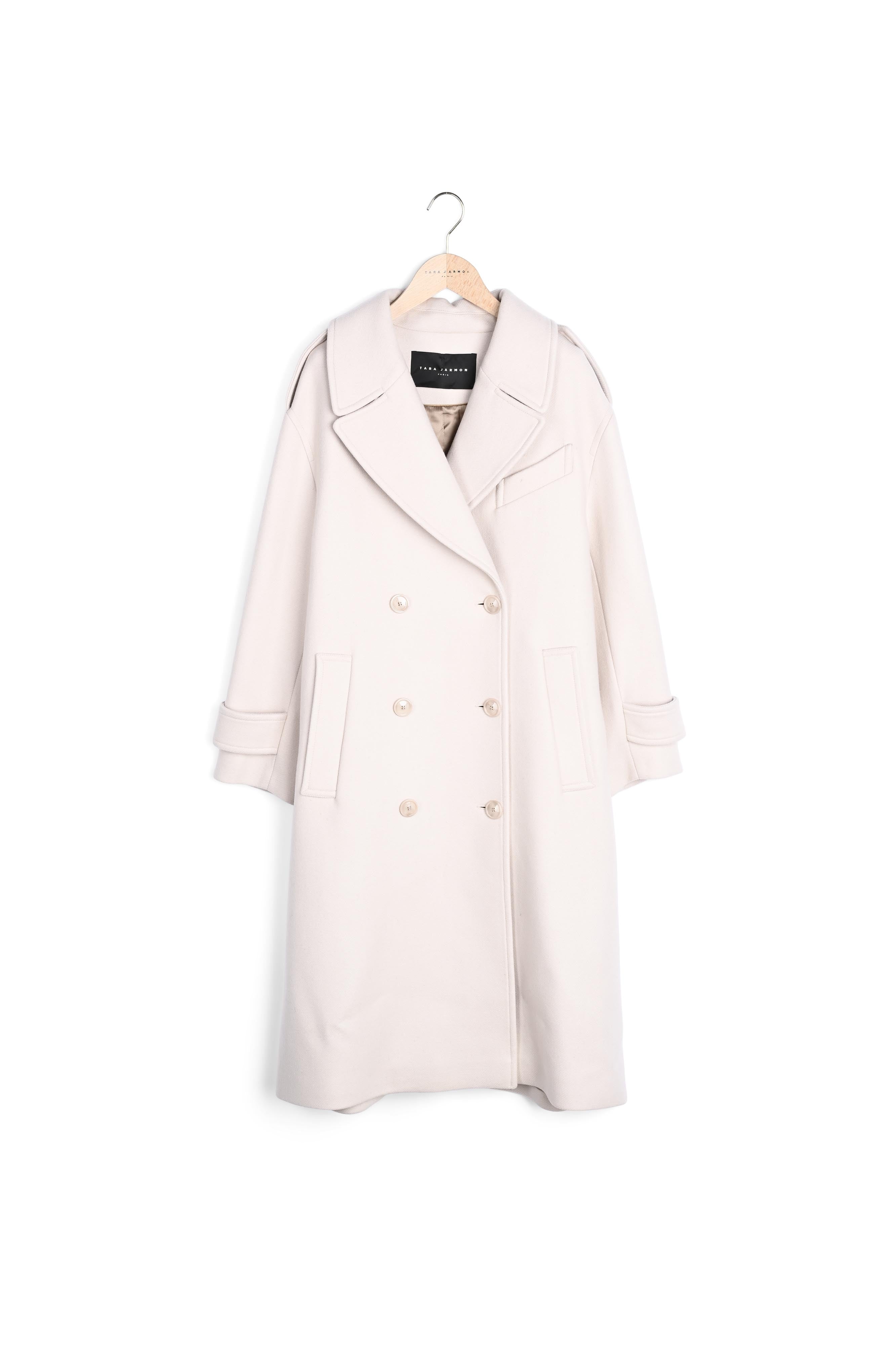 Manteau Maxime écru en laine Faume - seconde main