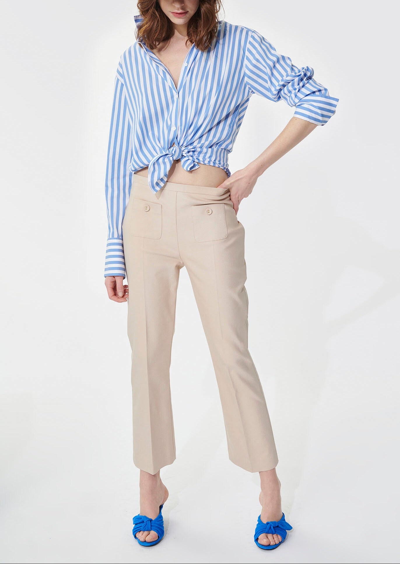 Pantalon Paquerette beige en coton Faume - seconde main