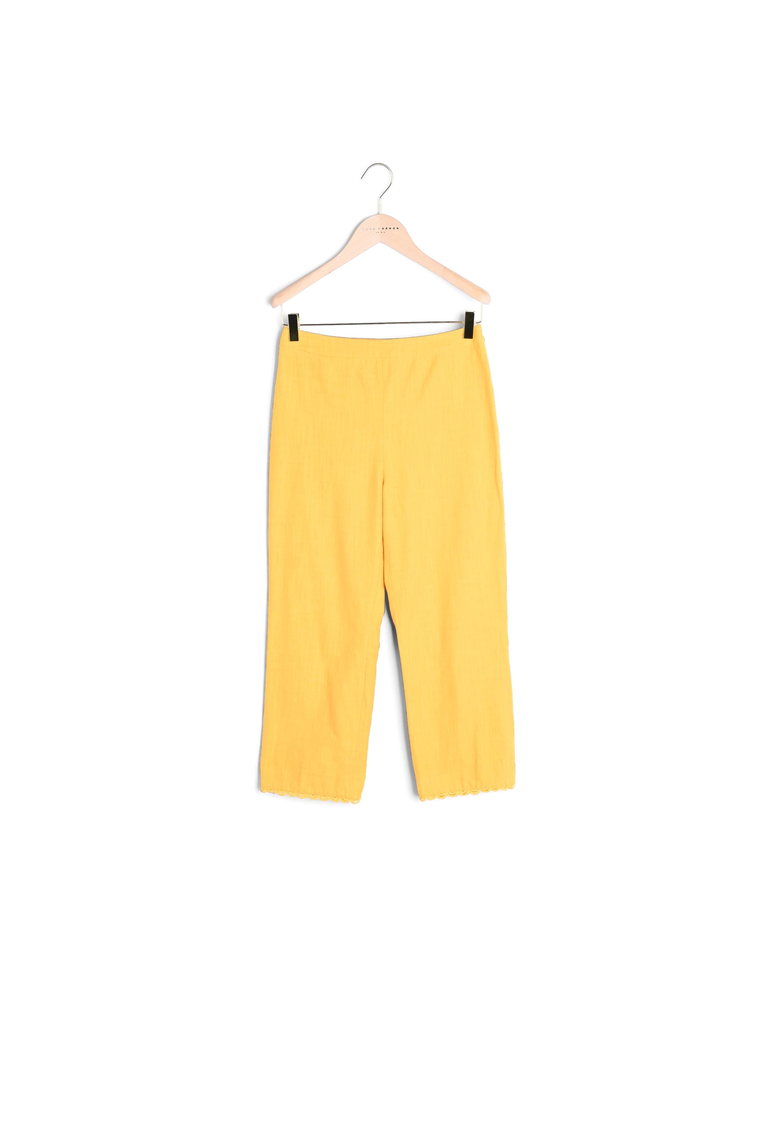 Pantalon Peasi jaune en coton épais Faume - seconde main