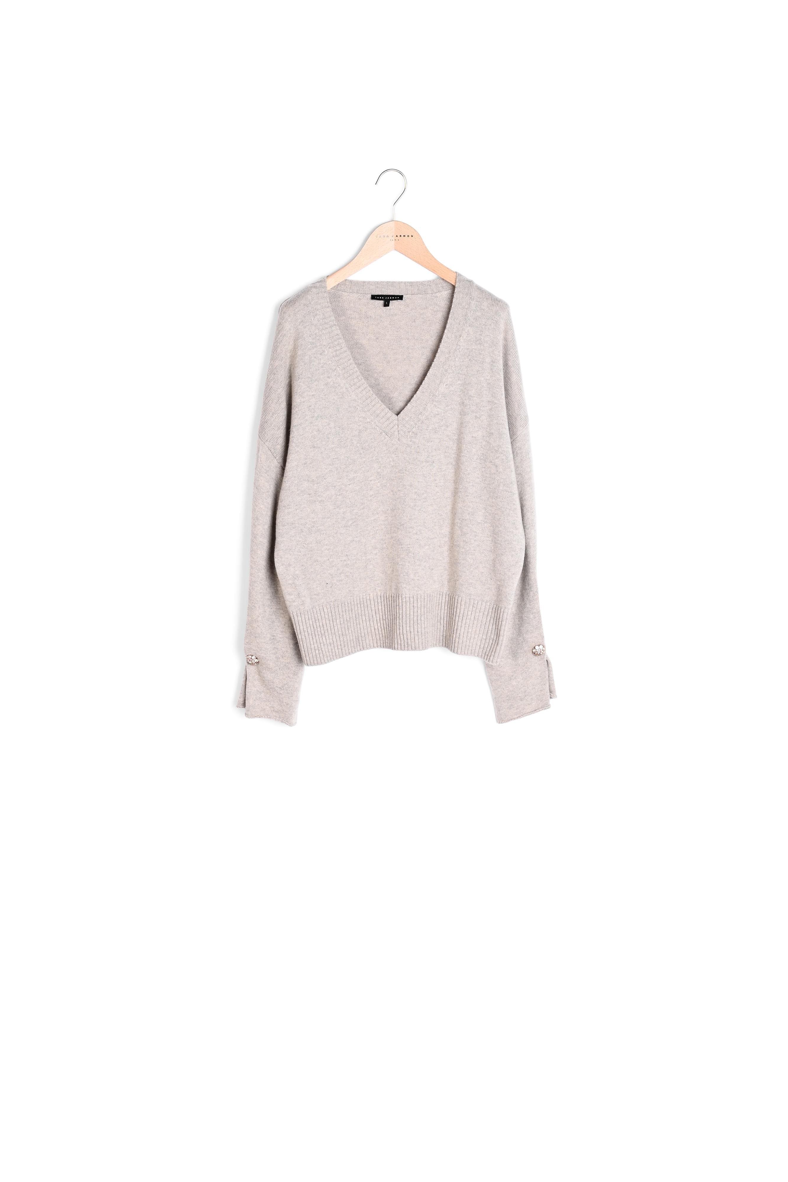 Maille Noëlle orange en laine et cachemire Faume - seconde main