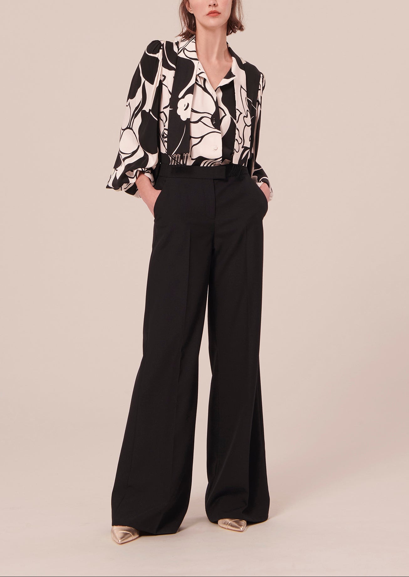 Pantalon Primavera noir en laine froide Faume - seconde main