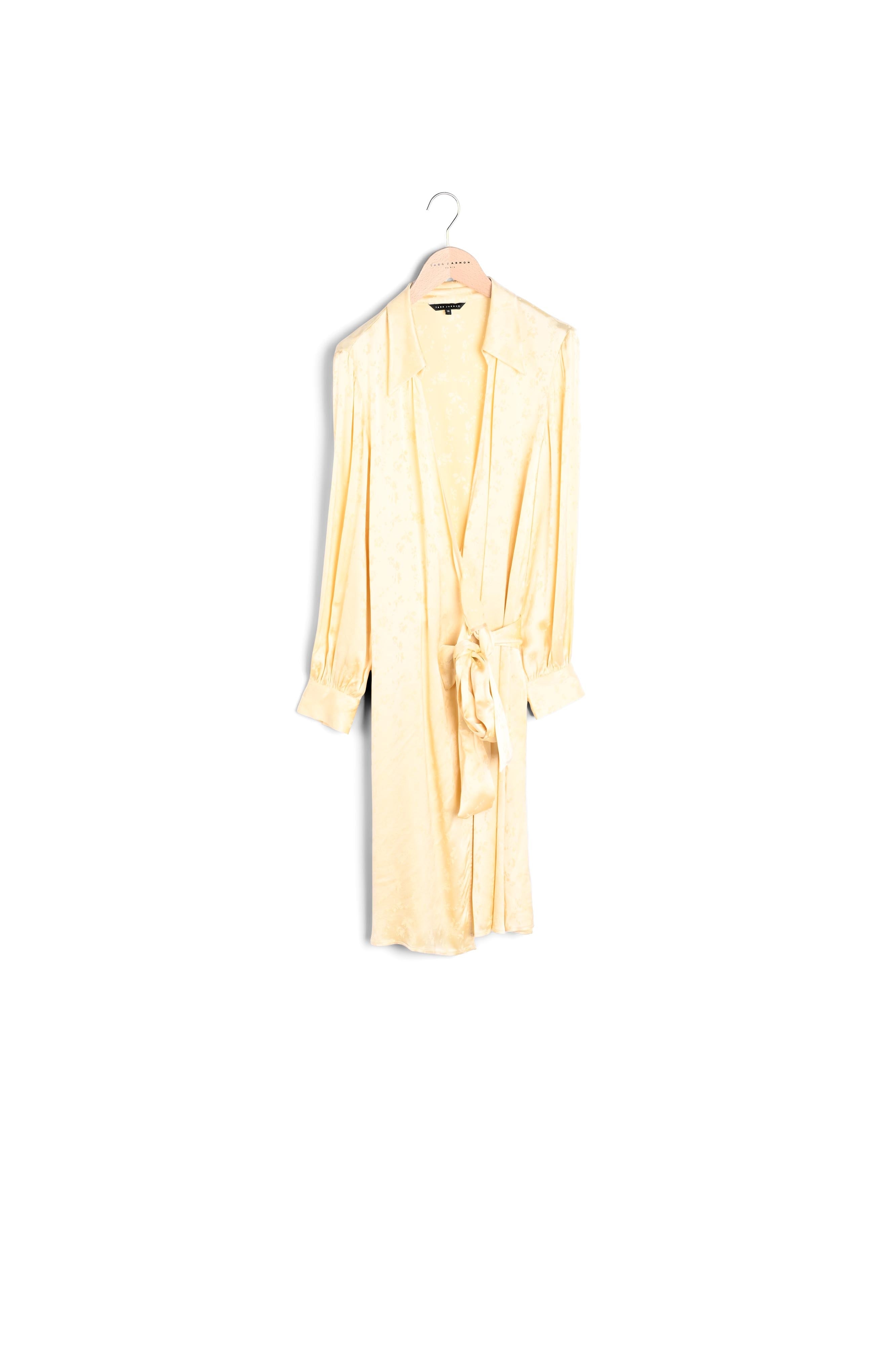 Robe Roselita en jacquard fleuri vanille Faume - seconde main