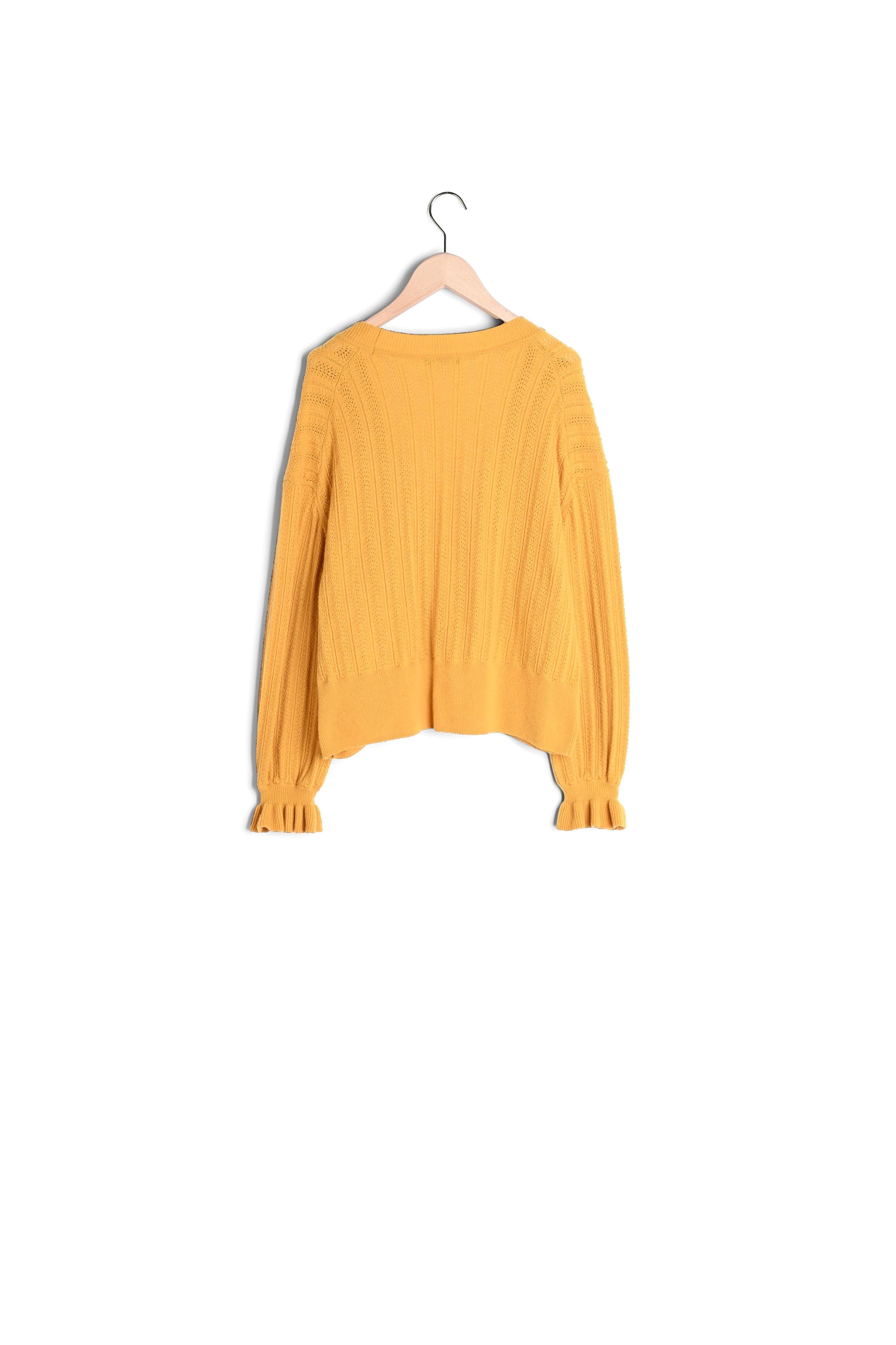 Gilet Giorgia jaune en maille identitaire Faume - seconde main