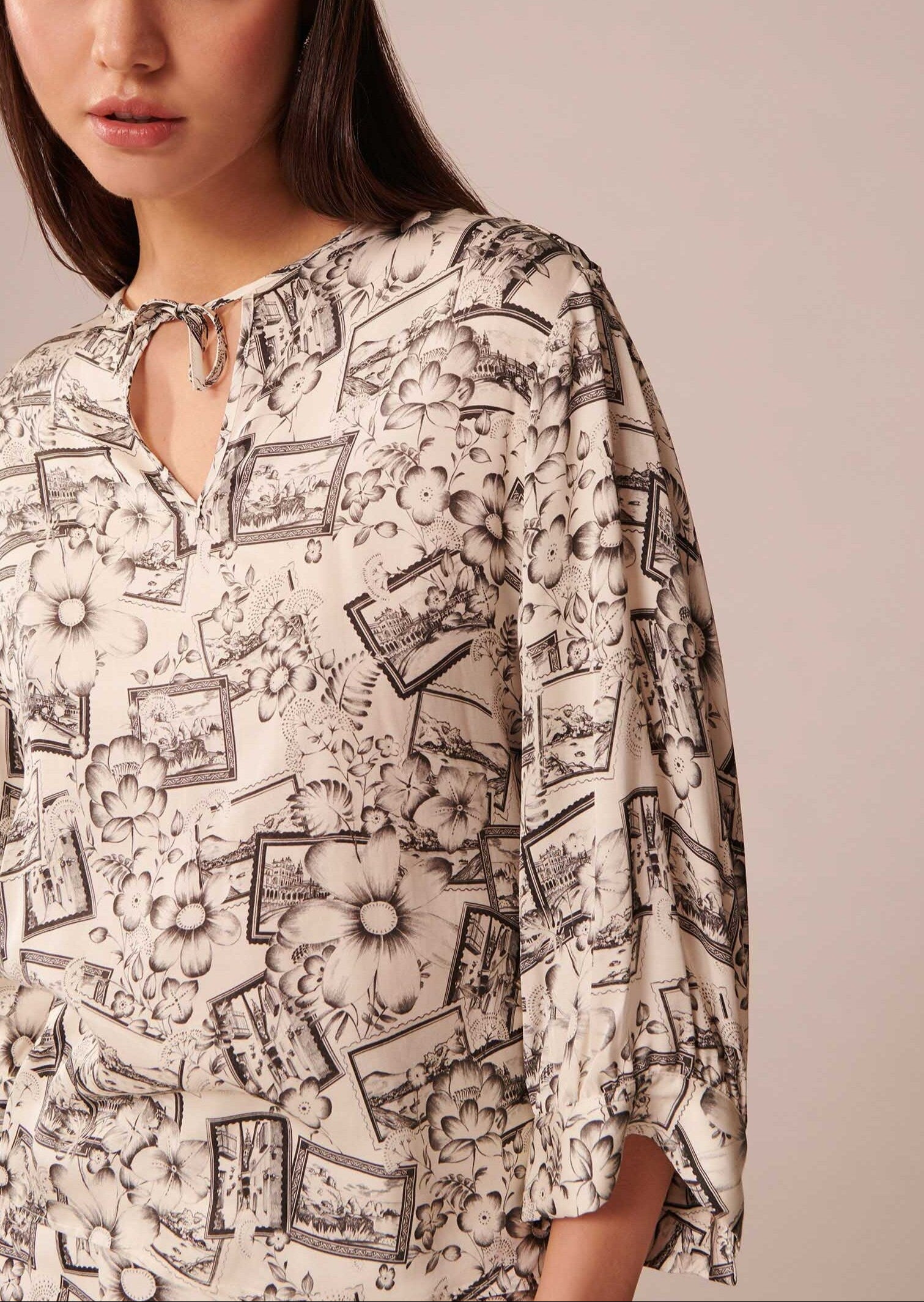 Top Tabata écru imprimé Faume - seconde main