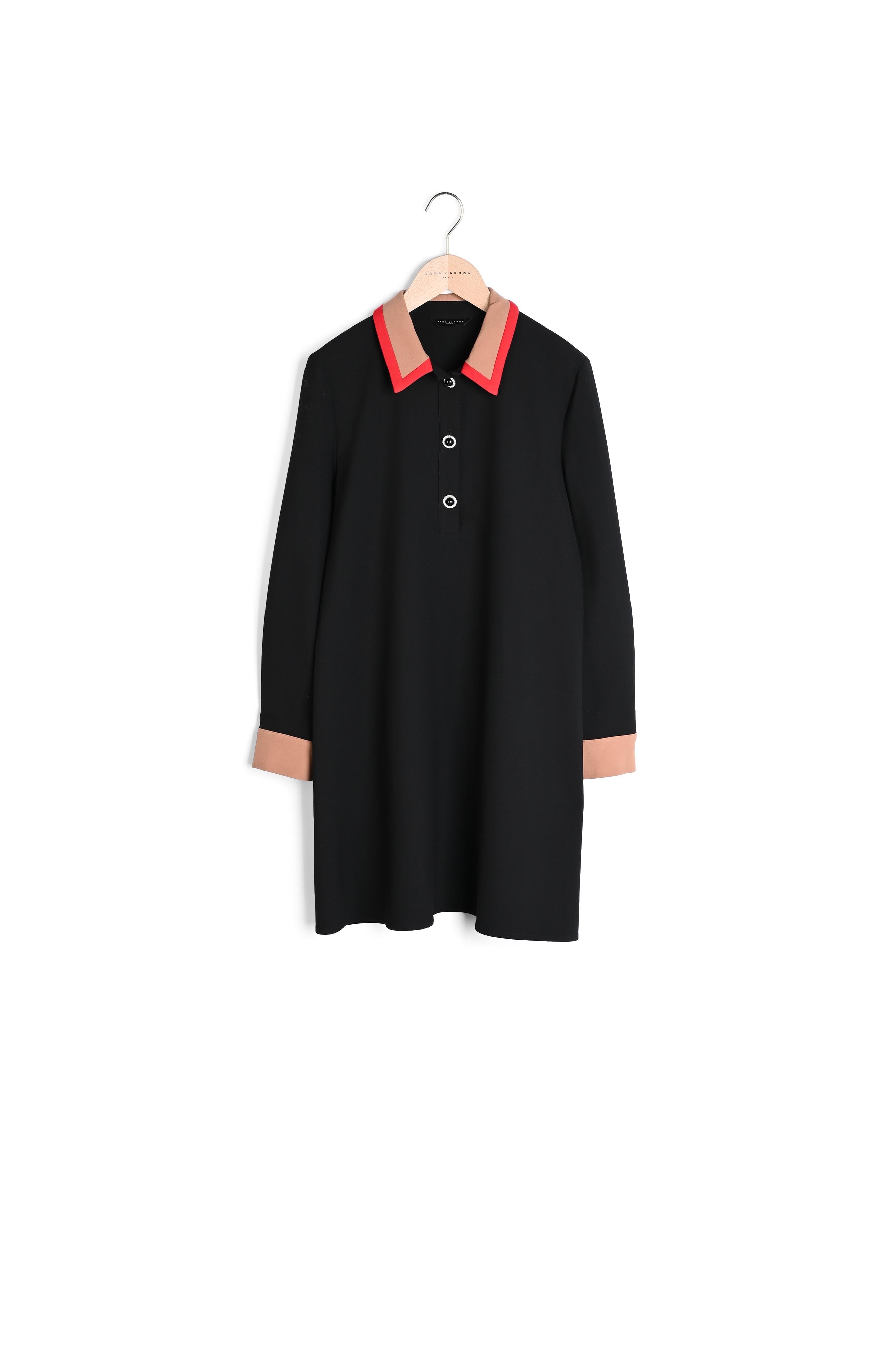 Robe Ramata noire en toile double Faume - seconde main