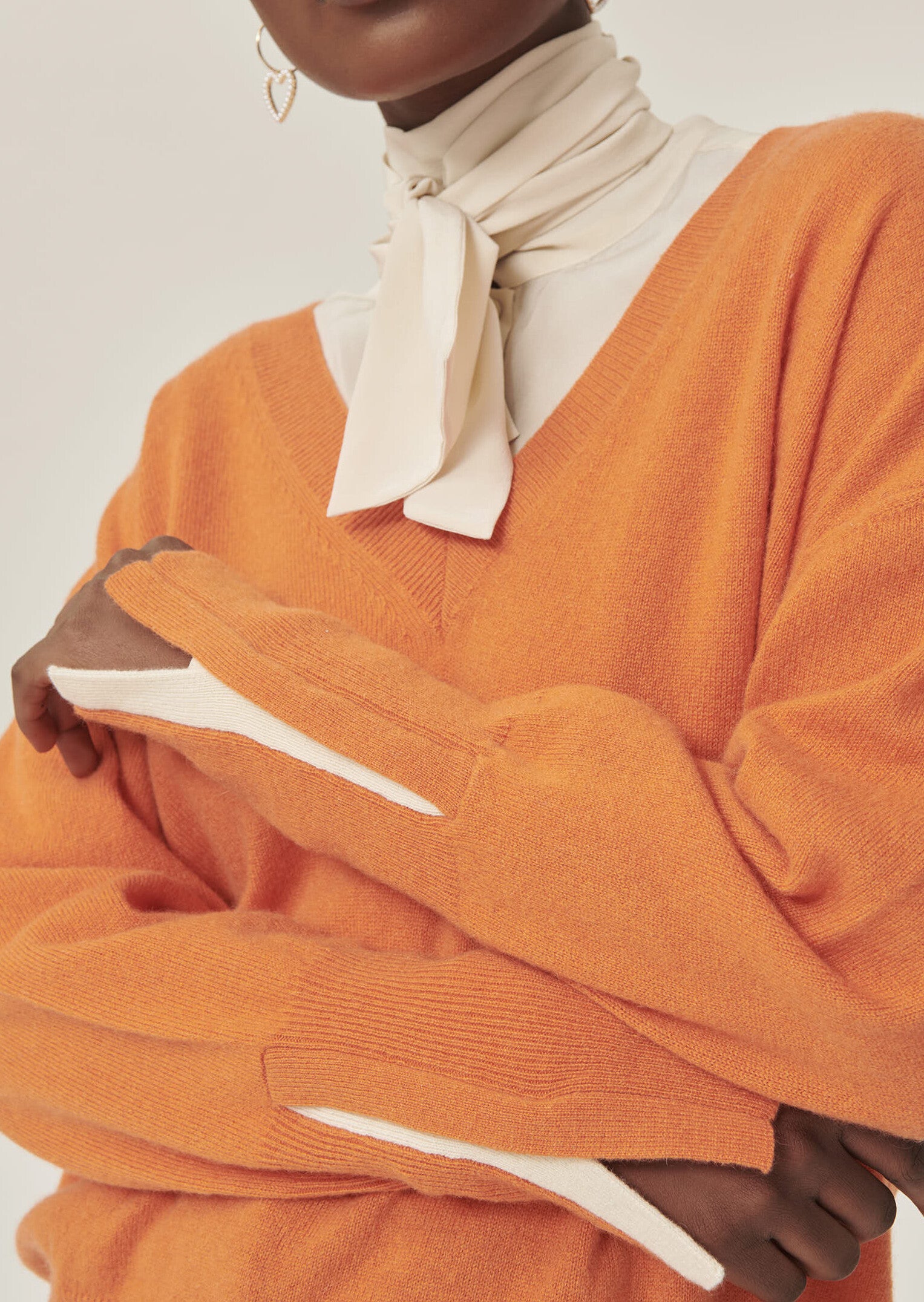 Pull Poudre orange en cachemire Faume - seconde main