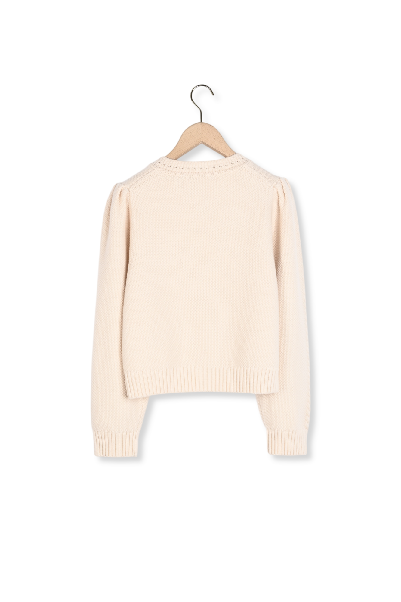 Gilet écru en laine merinos Gustave Faume - seconde main