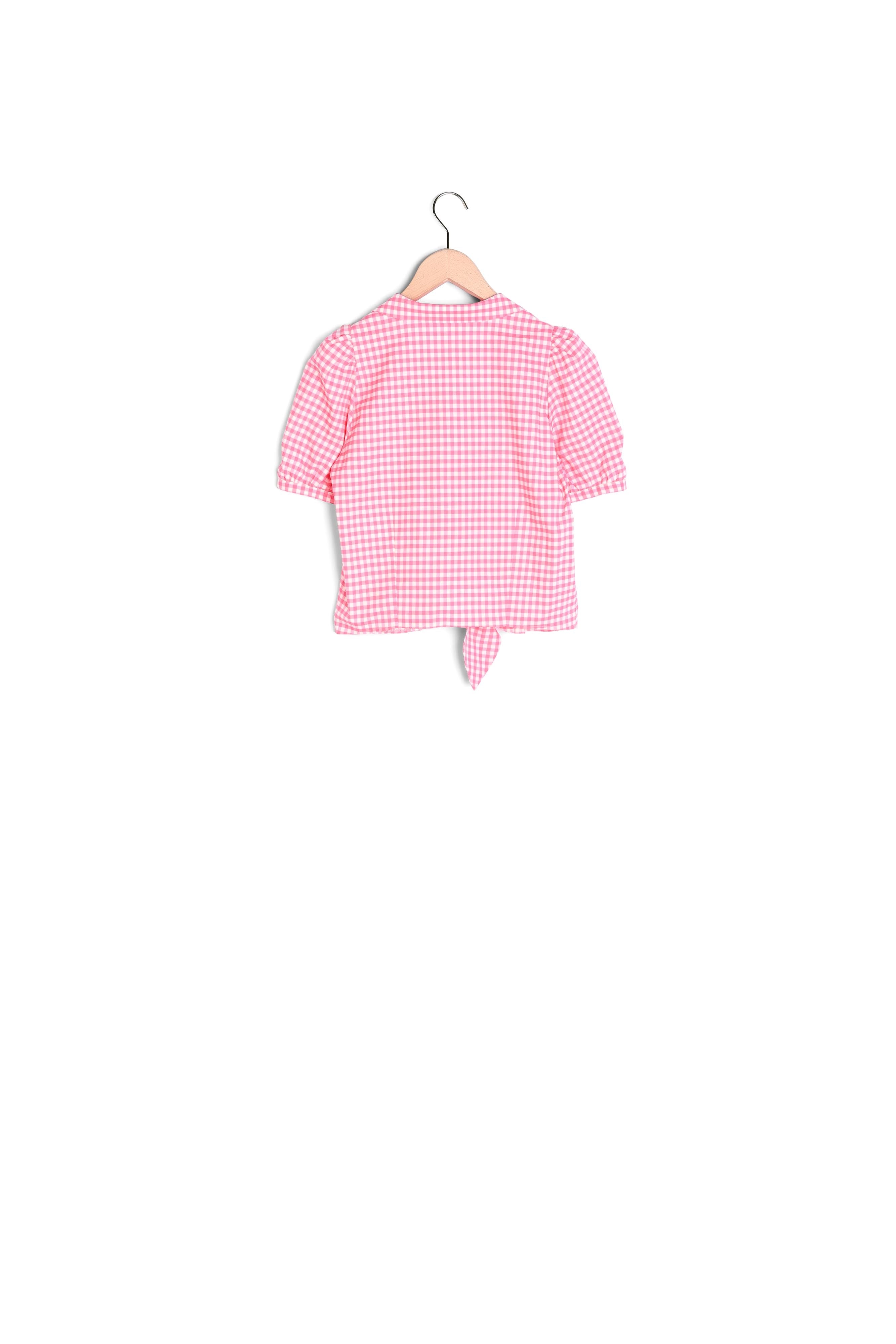 Top Toma rose en vichy de coton Faume - seconde main