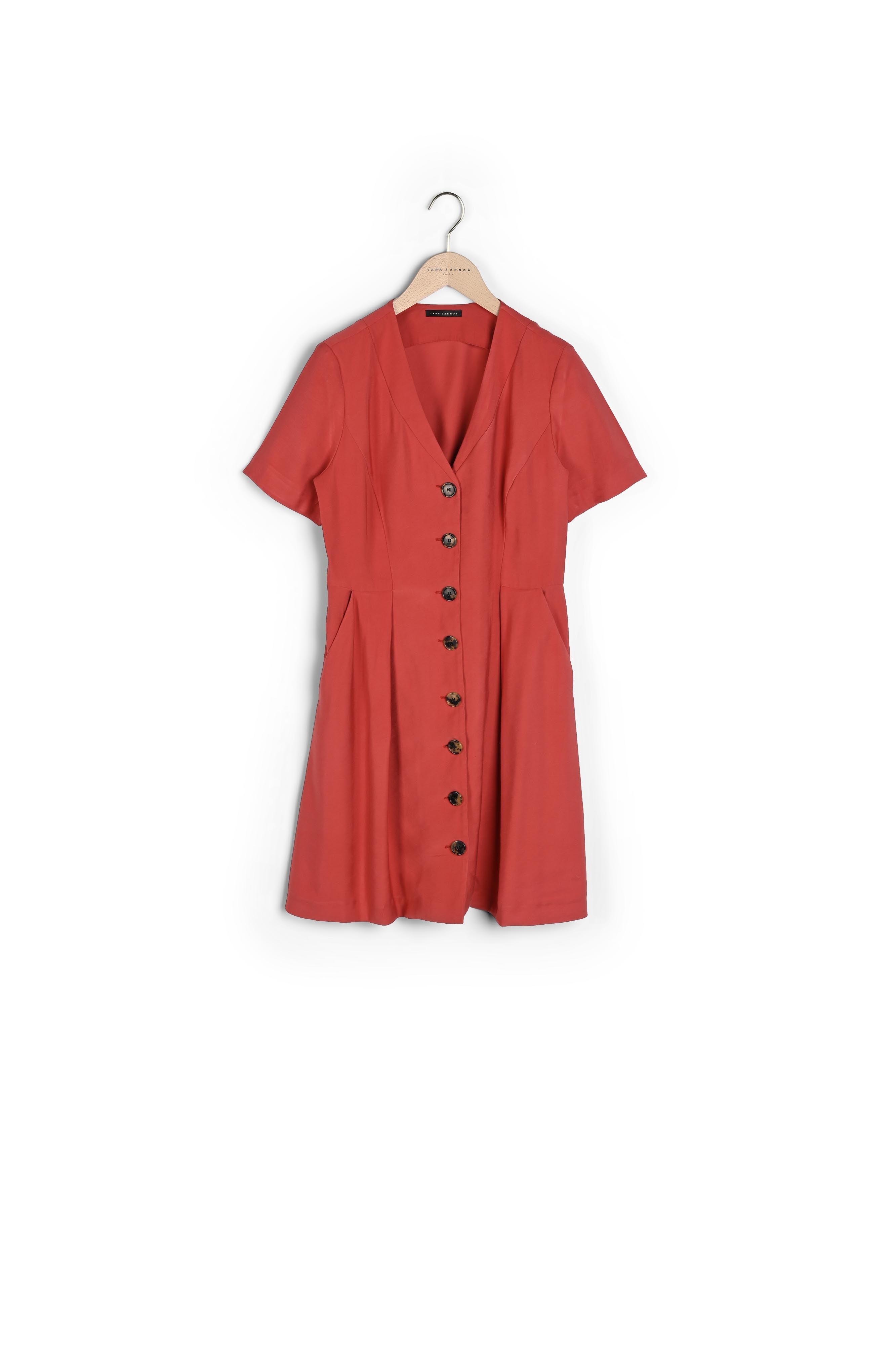 Robe Rybica corail en viscose Faume - seconde main
