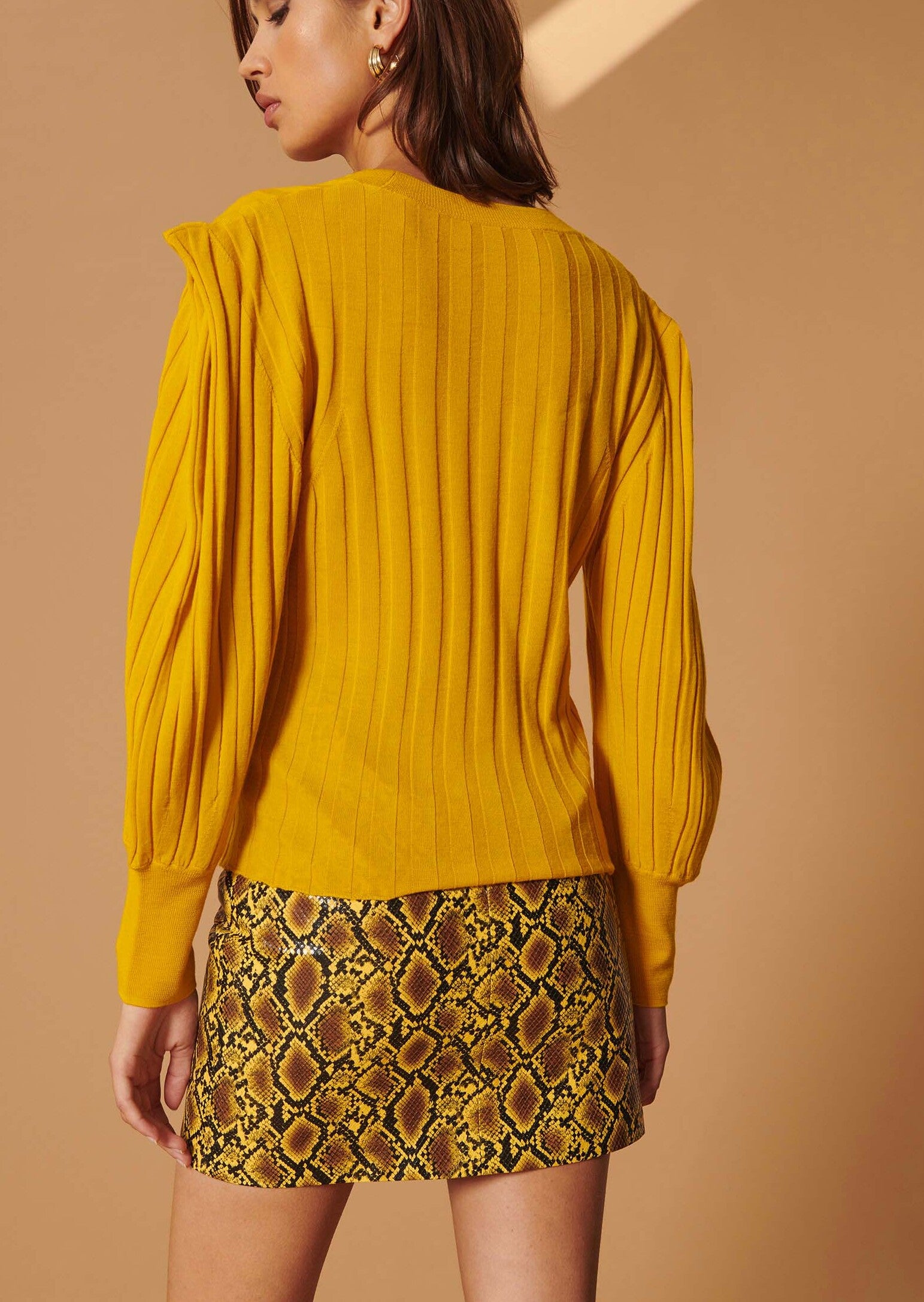 Pull Palatine jaune en laine merinos Faume - seconde main