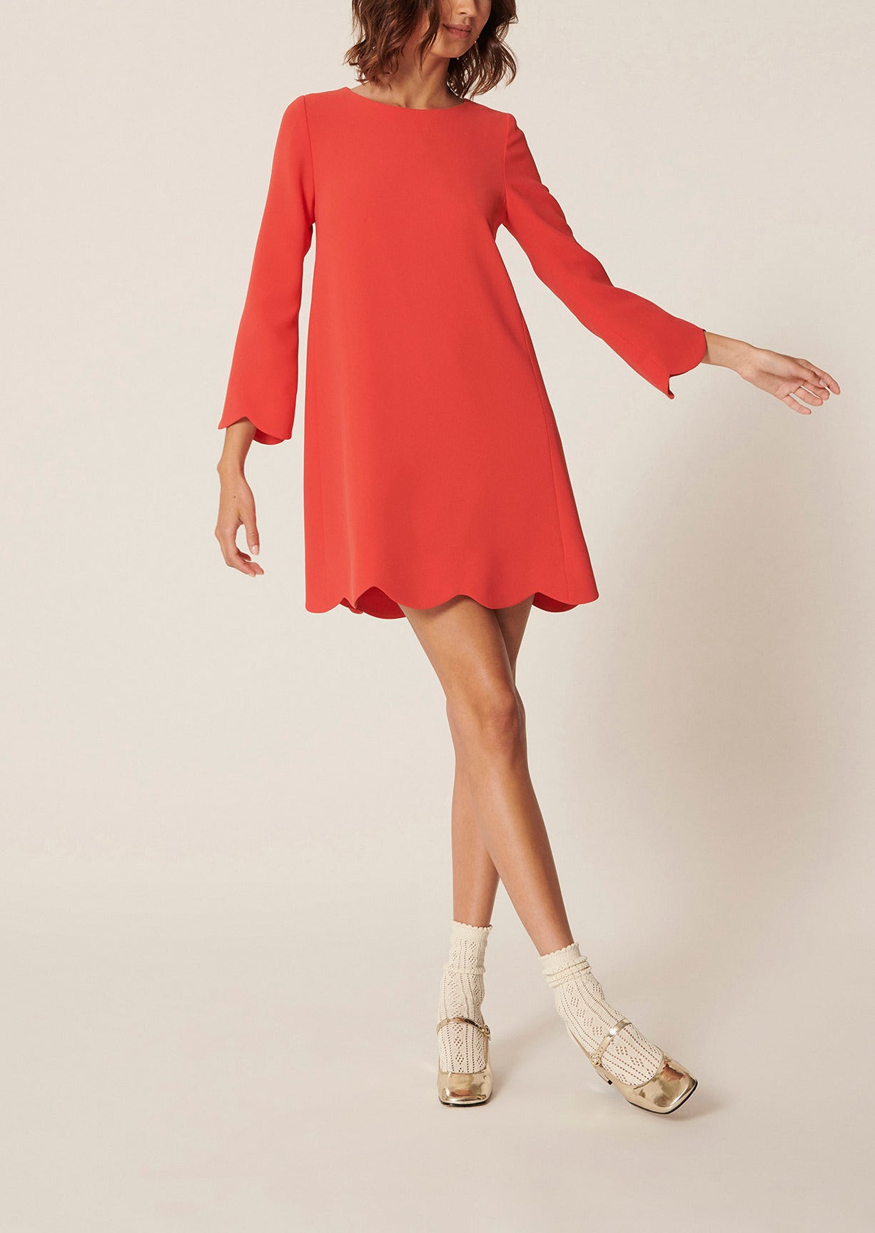 Robe Ruoda rouge en crêpe Faume - seconde main