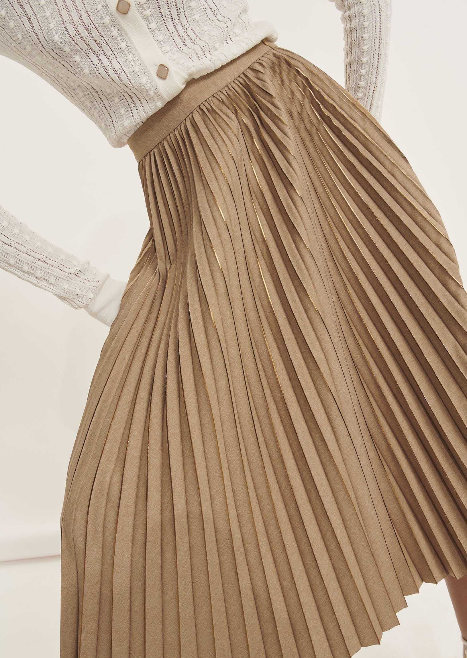 Jupe Juline or plissée Faume - seconde main