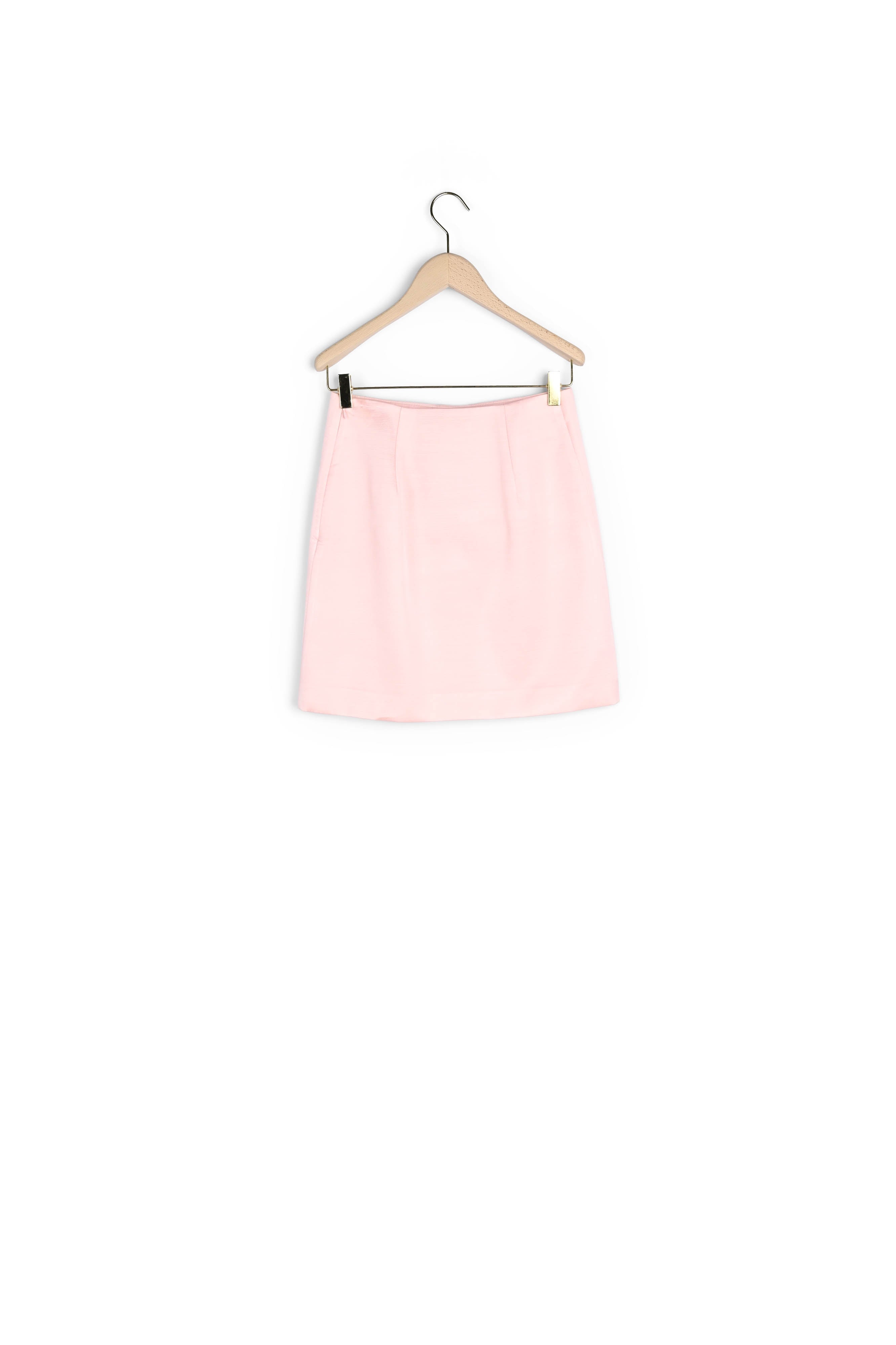 Jupe Javana rose pâle en coton satiné Faume - seconde main