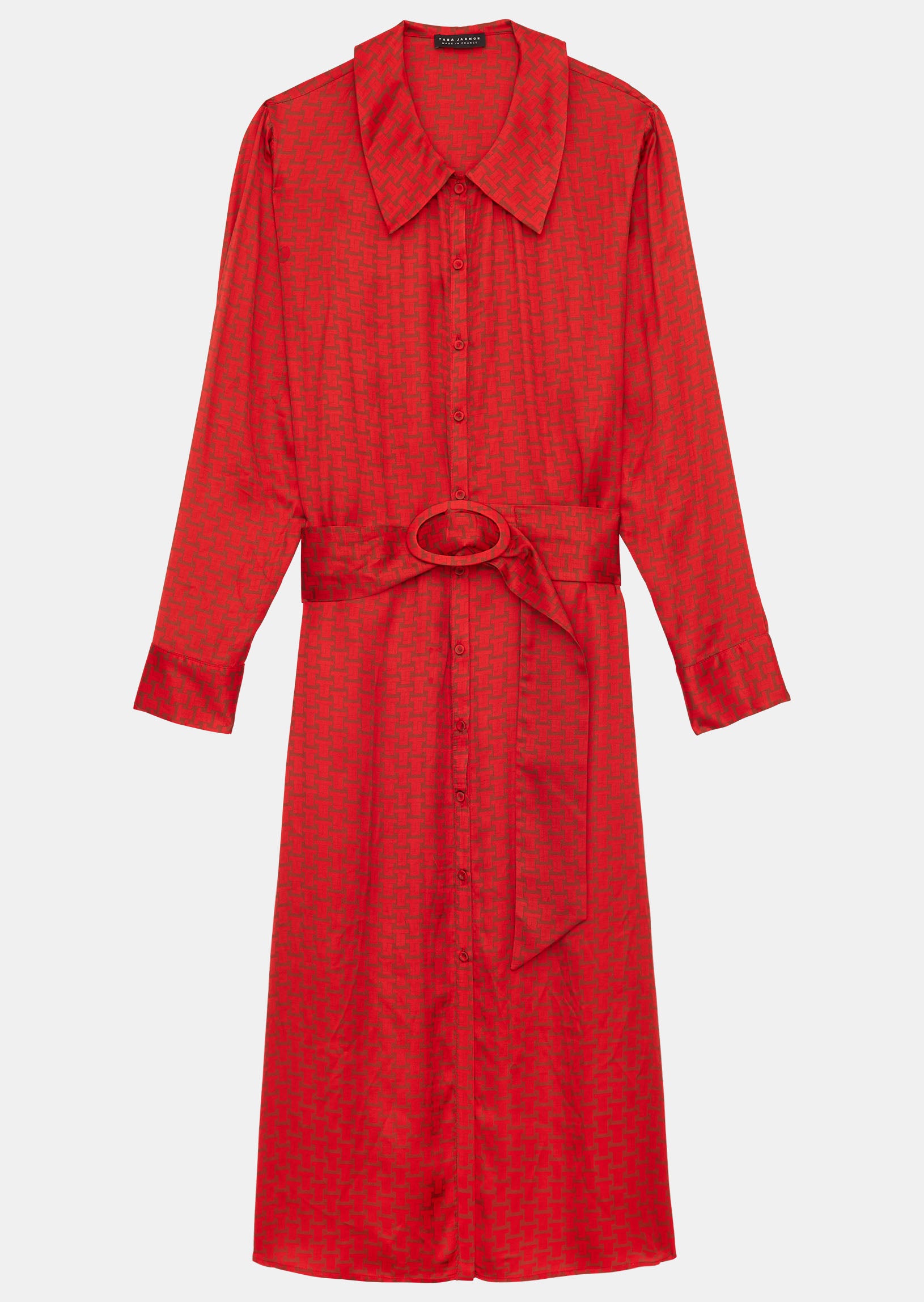 Robe Rachele rouge imprimé monogramme Faume - seconde main