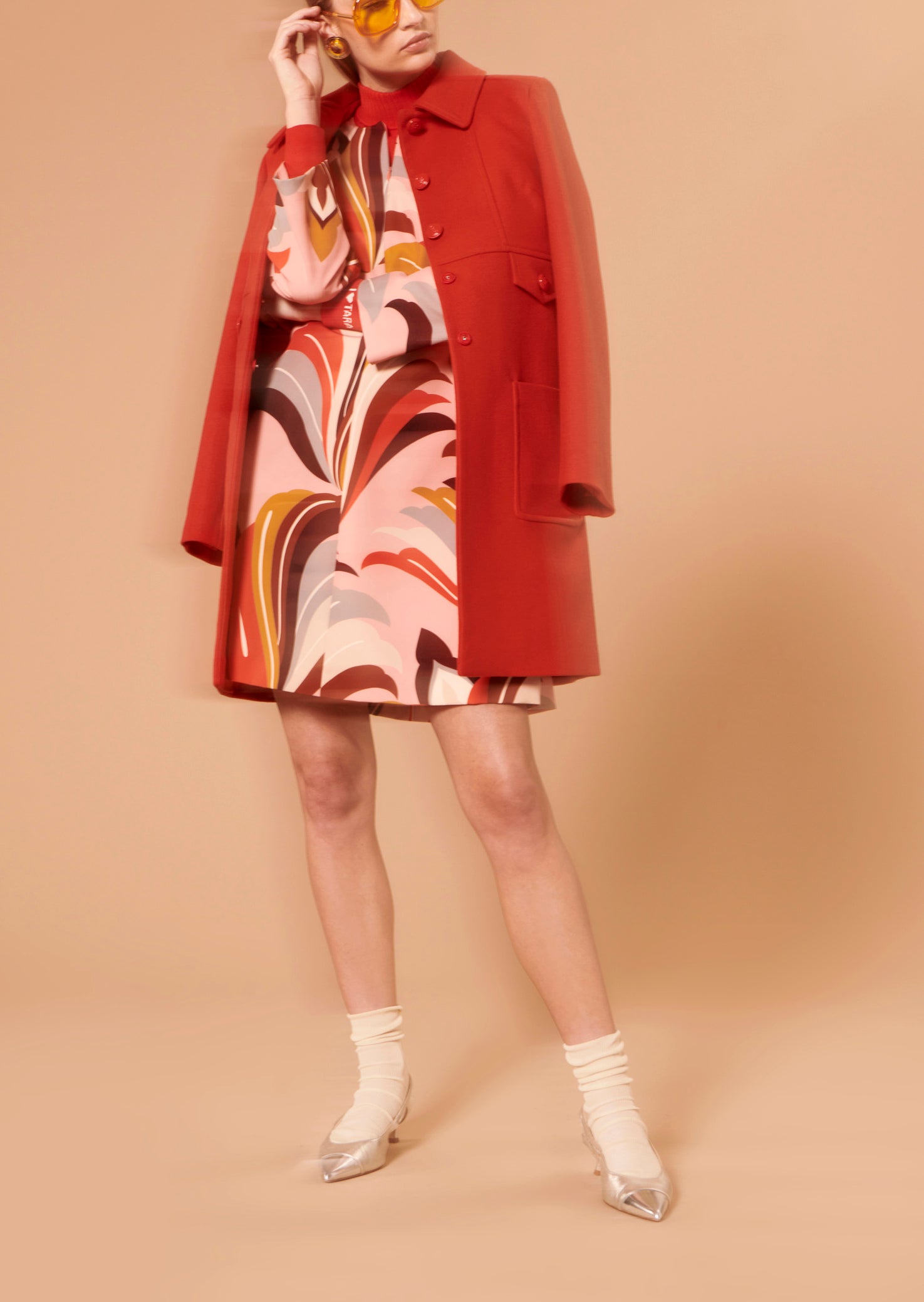 Robe Rosita marron imprimé graphique Faume - seconde main