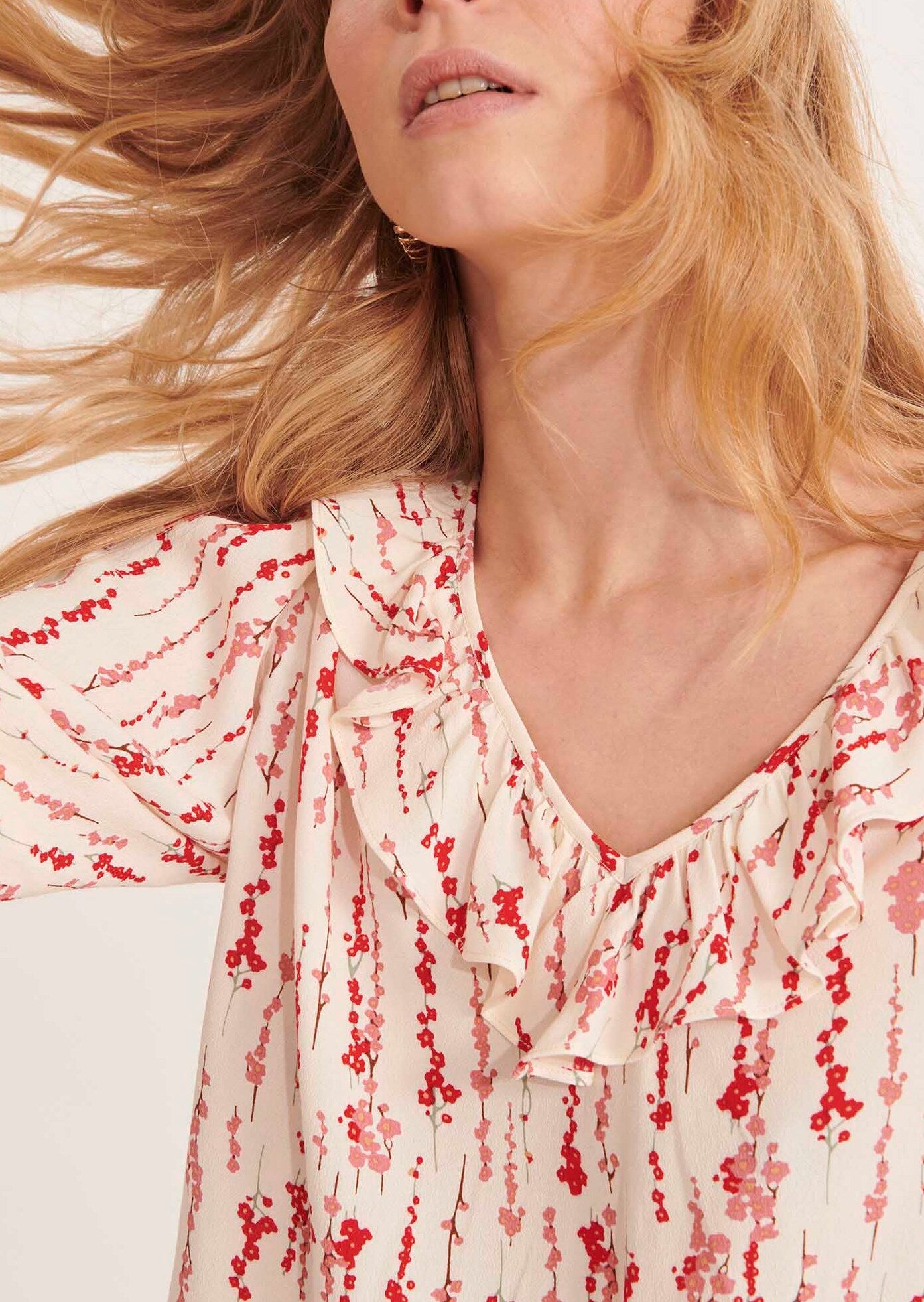 Top Tiara écru imprimé fleuri Faume - seconde main