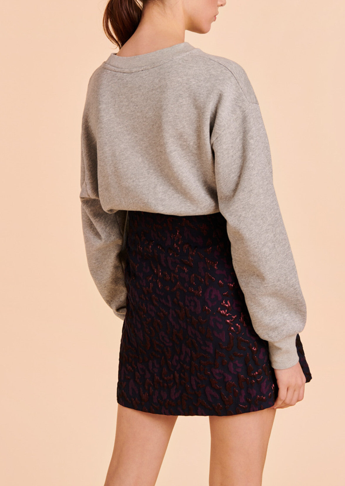 Jupe Jada en jacquard léopard Faume - seconde main