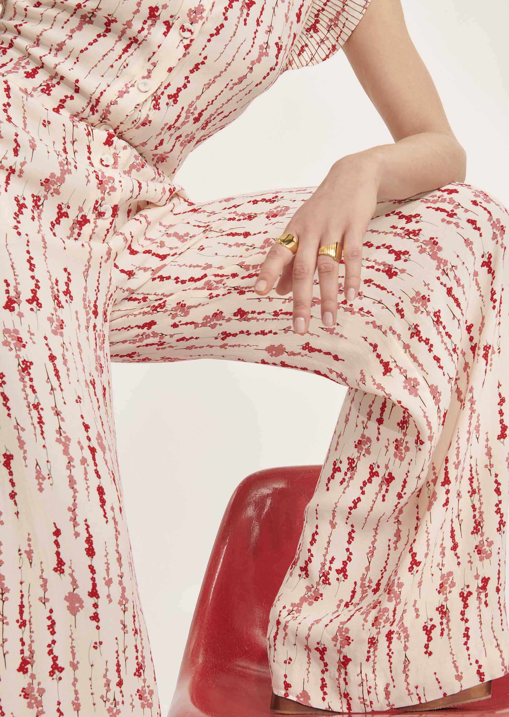 Combinaison Caitlyn écrue imprimé fleuri Faume - seconde main