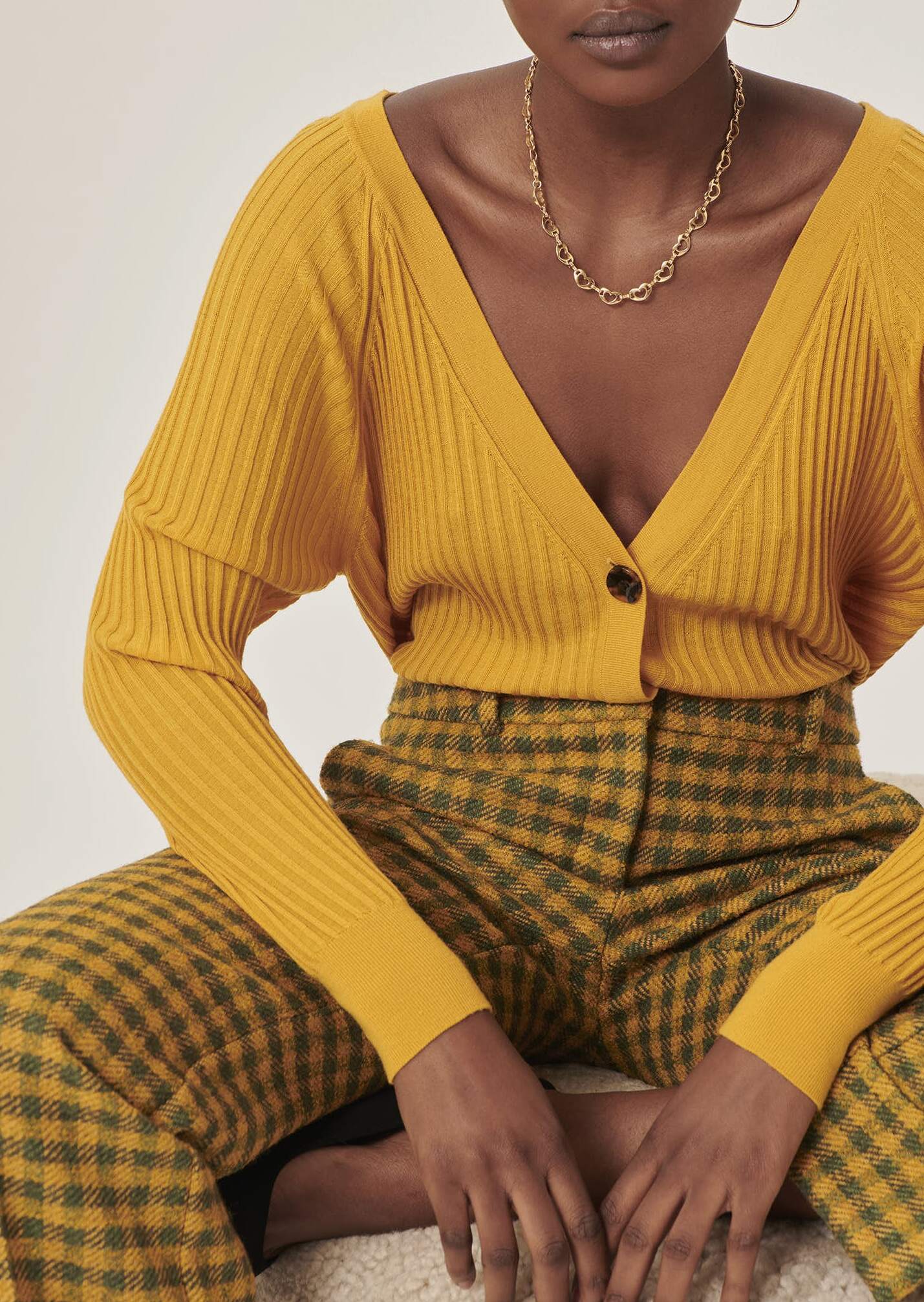 Gilet Gemma mordoré en merinos extrafin Faume - seconde main