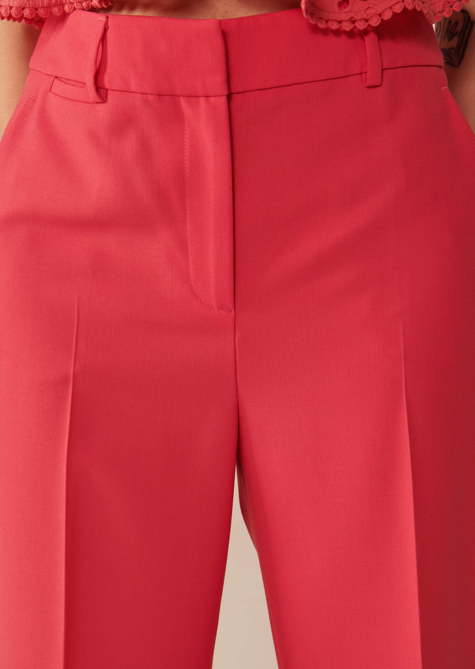 Pantalon Piper rose en laine froide Faume - seconde main