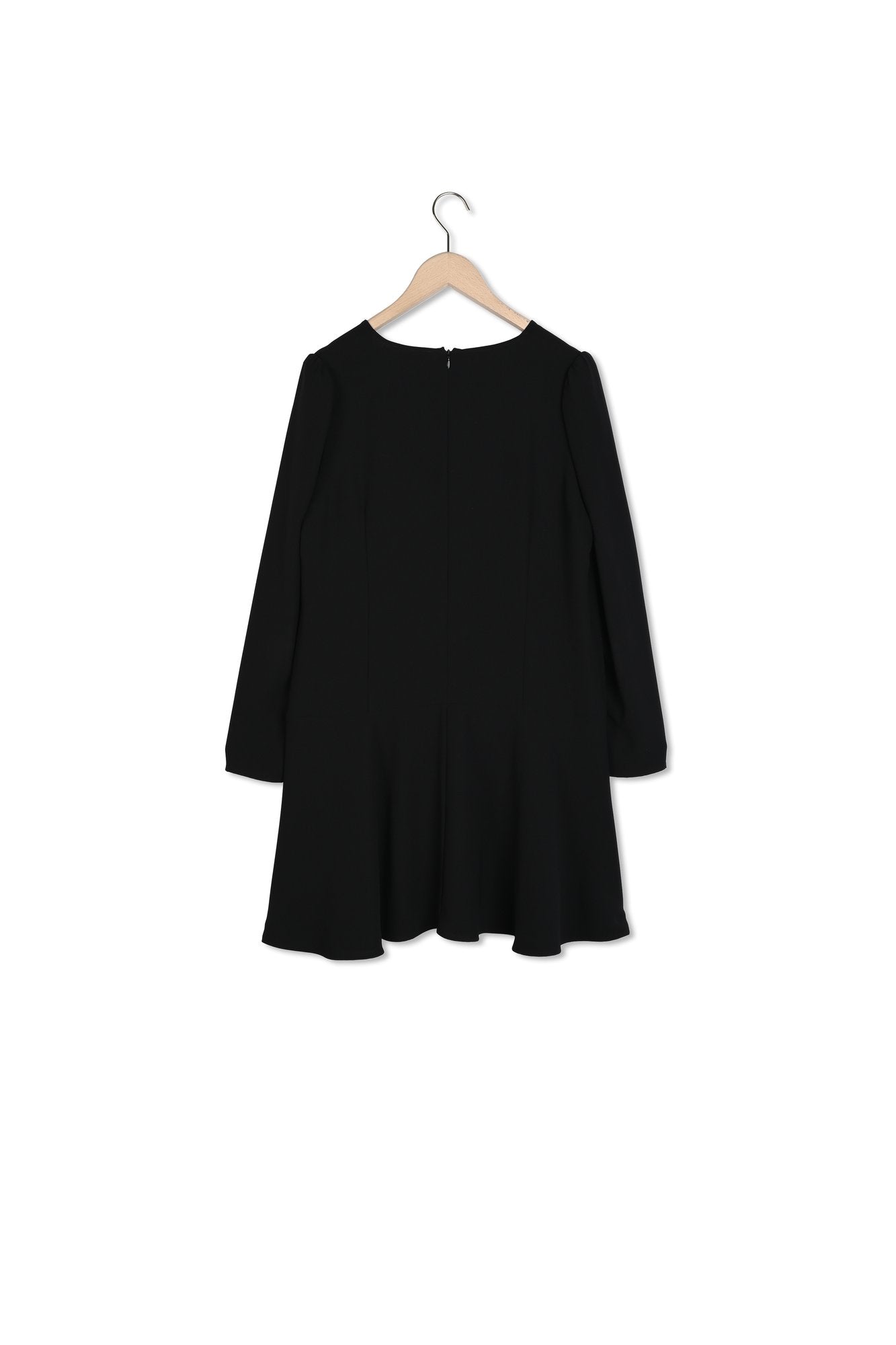 Robe Ruffie noire en crêpe Faume - seconde main