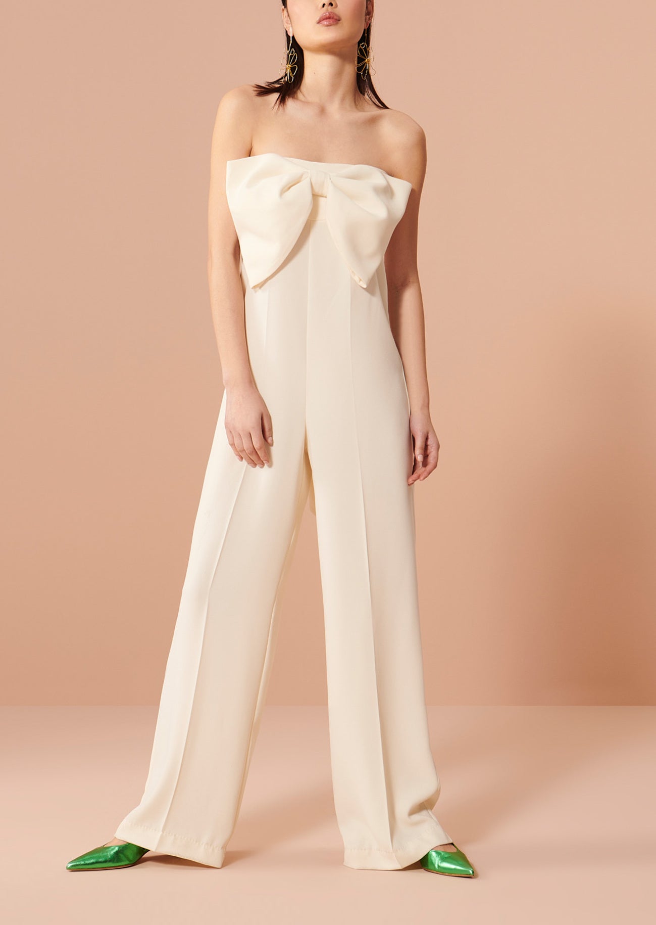 Combinaison Coeur écrue en crêpe Faume - seconde main