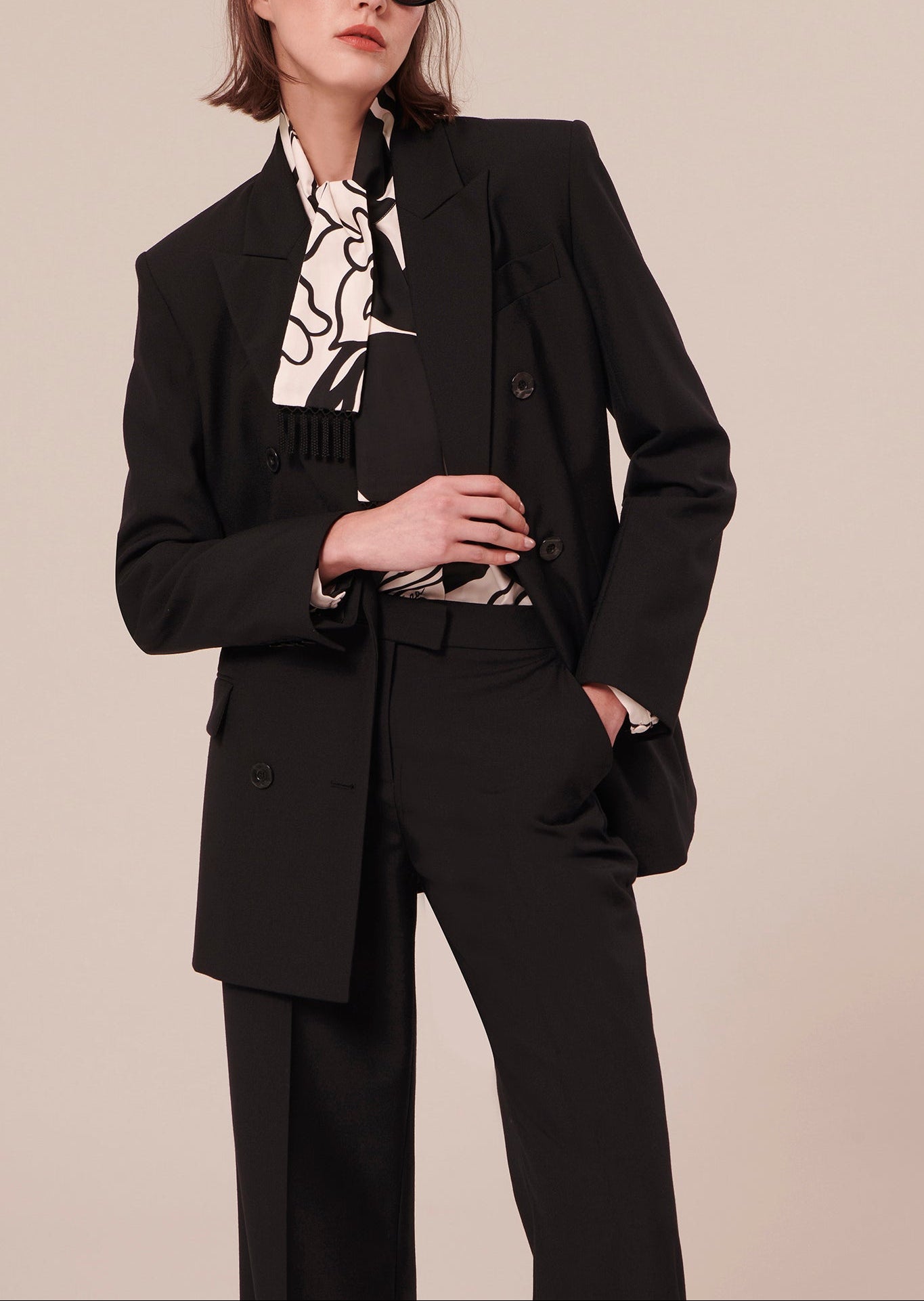 Veste Viola noire en laine froide Faume - seconde main