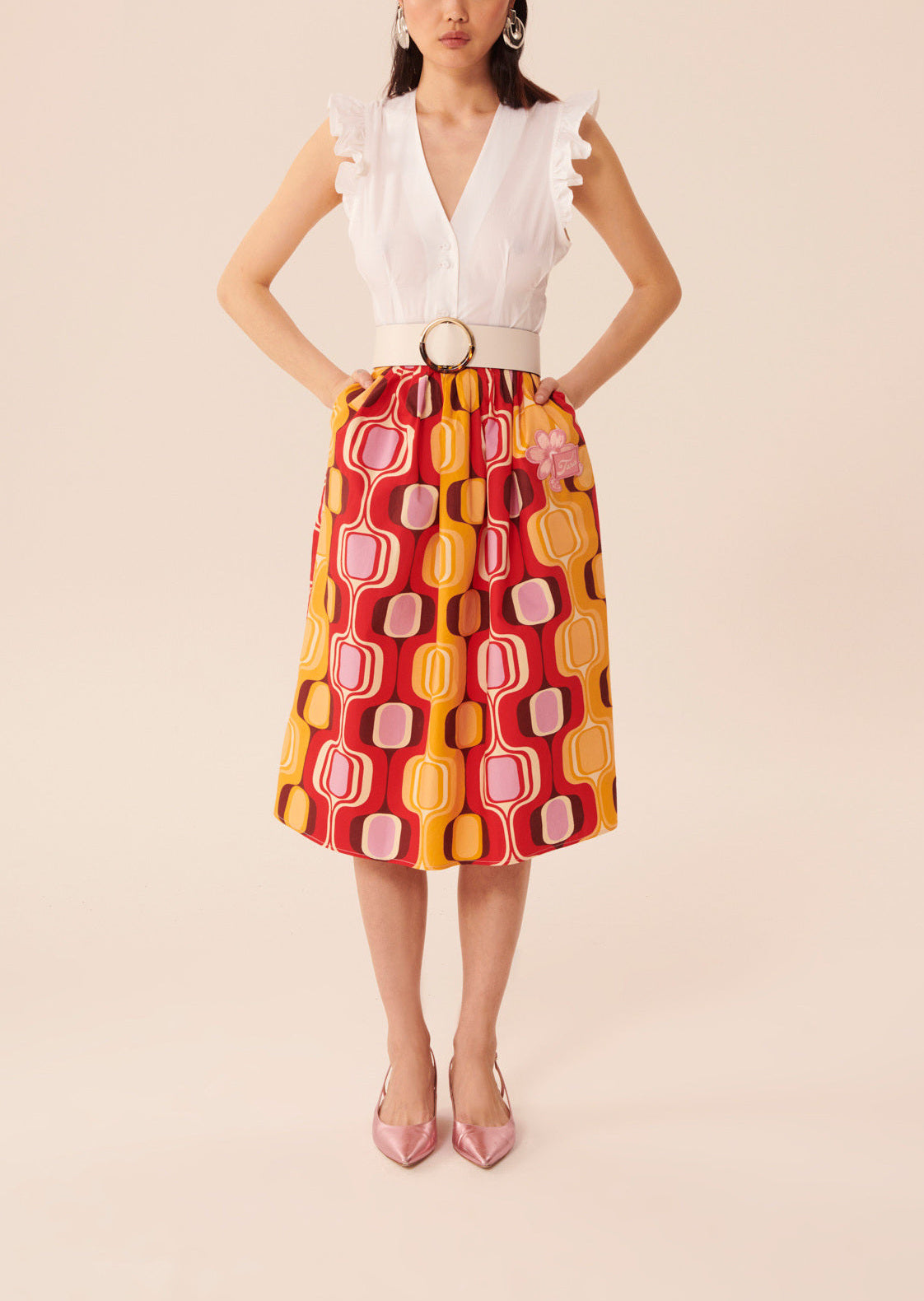 Top Taio blanc en popeline Faume - seconde main