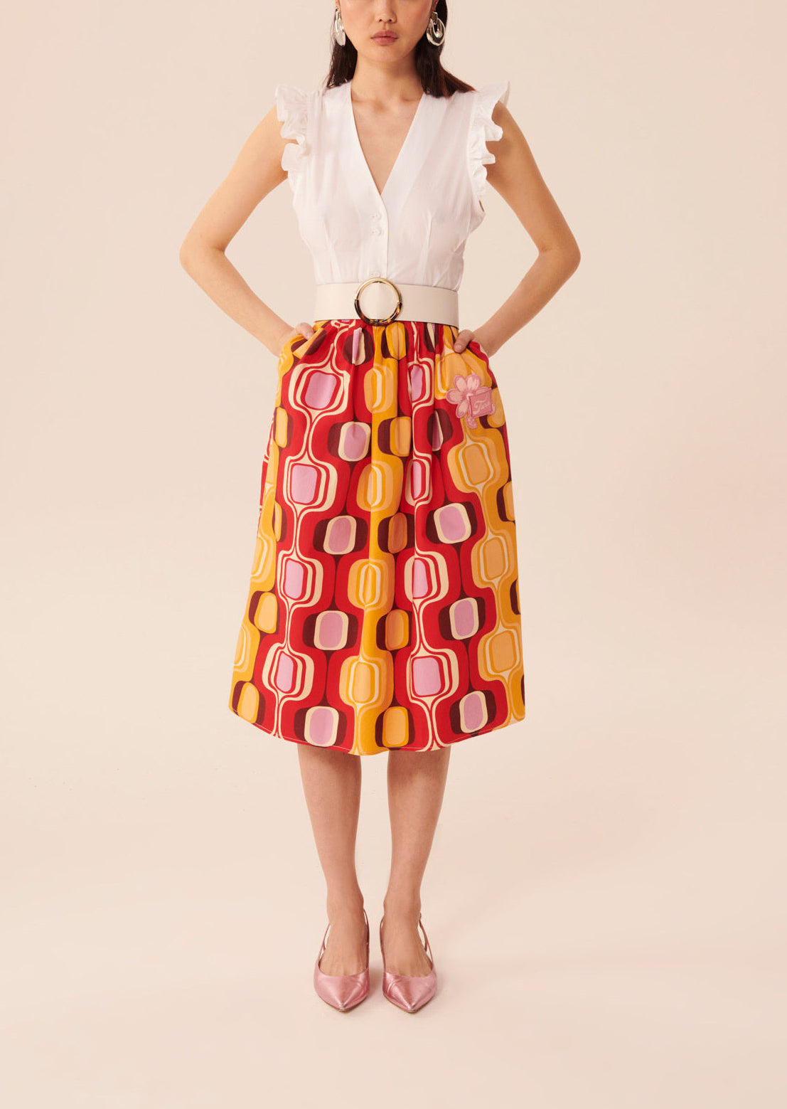 Top Taio blanc en popeline Faume - seconde main