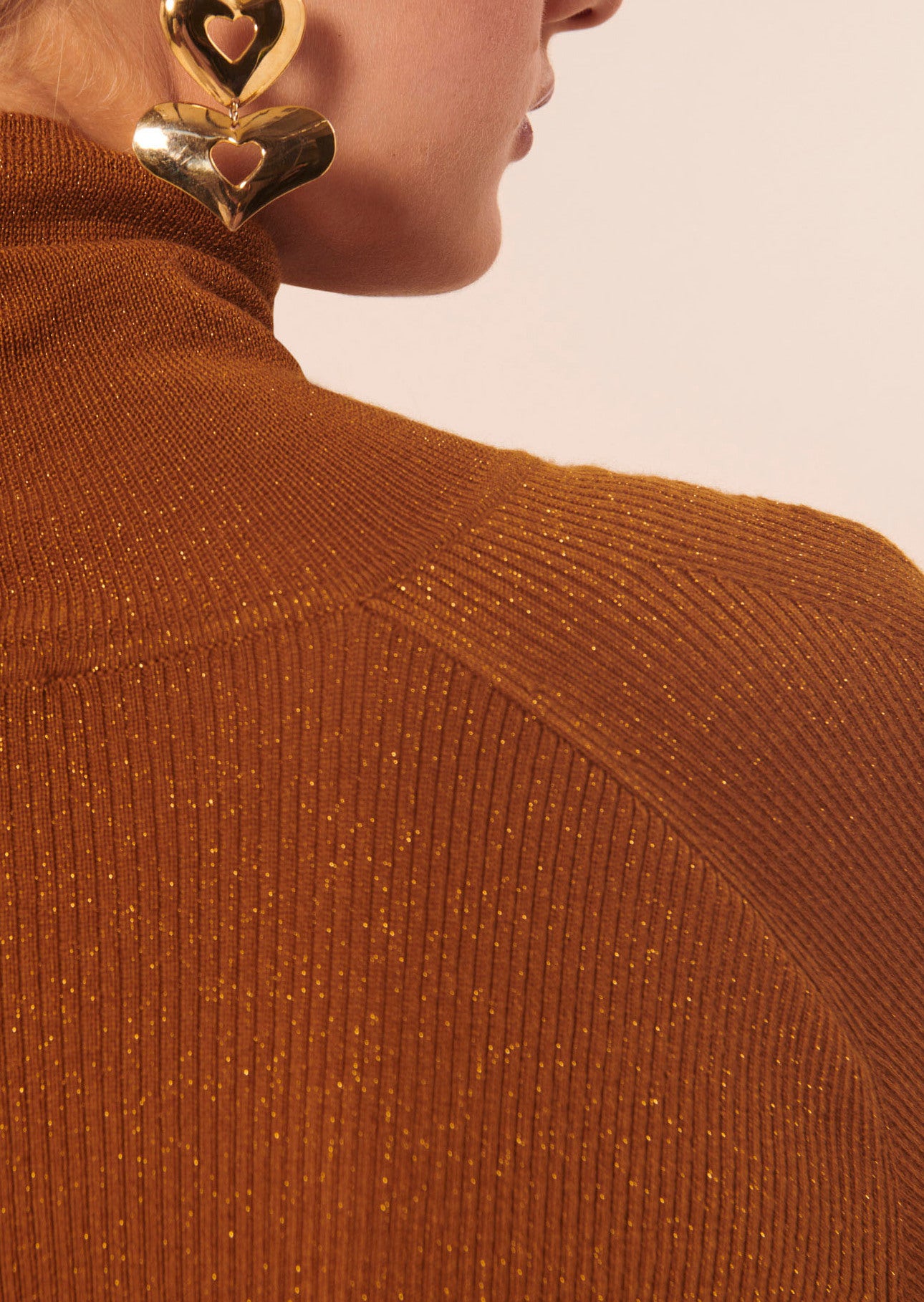 Pull Precious marron en laine et lurex Faume - seconde main