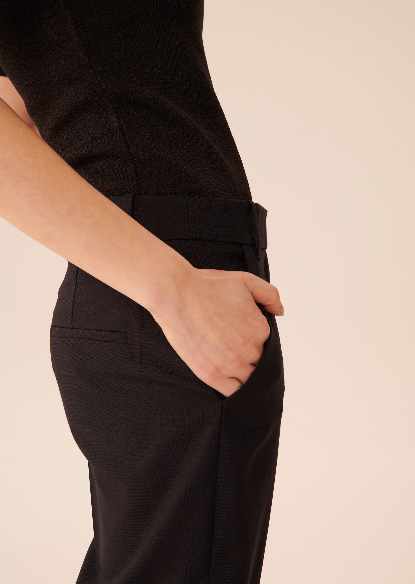 Pantalon Philippine noir en laine froide Faume - seconde main