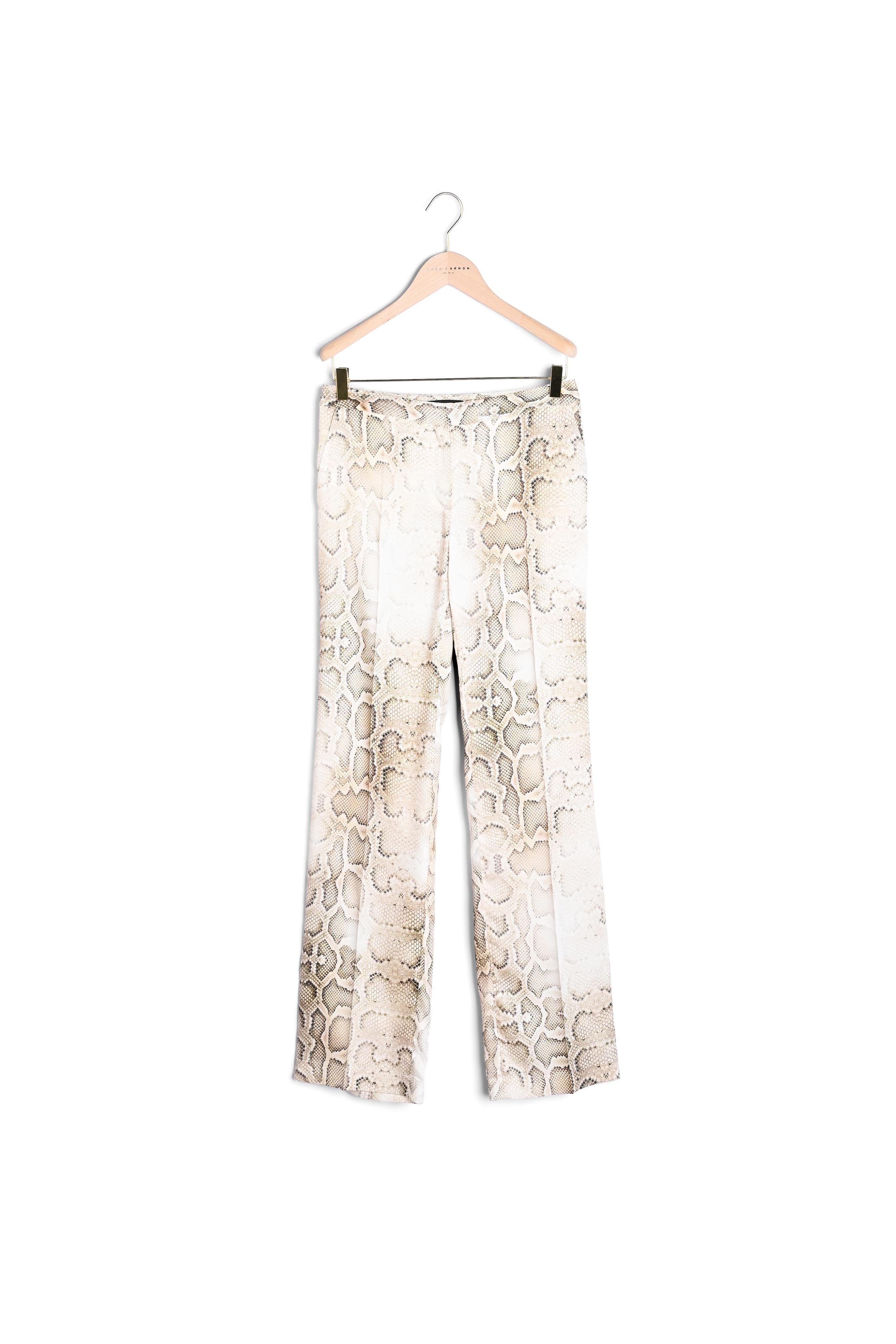 Pantalon Patti écru imprimé python Faume - seconde main