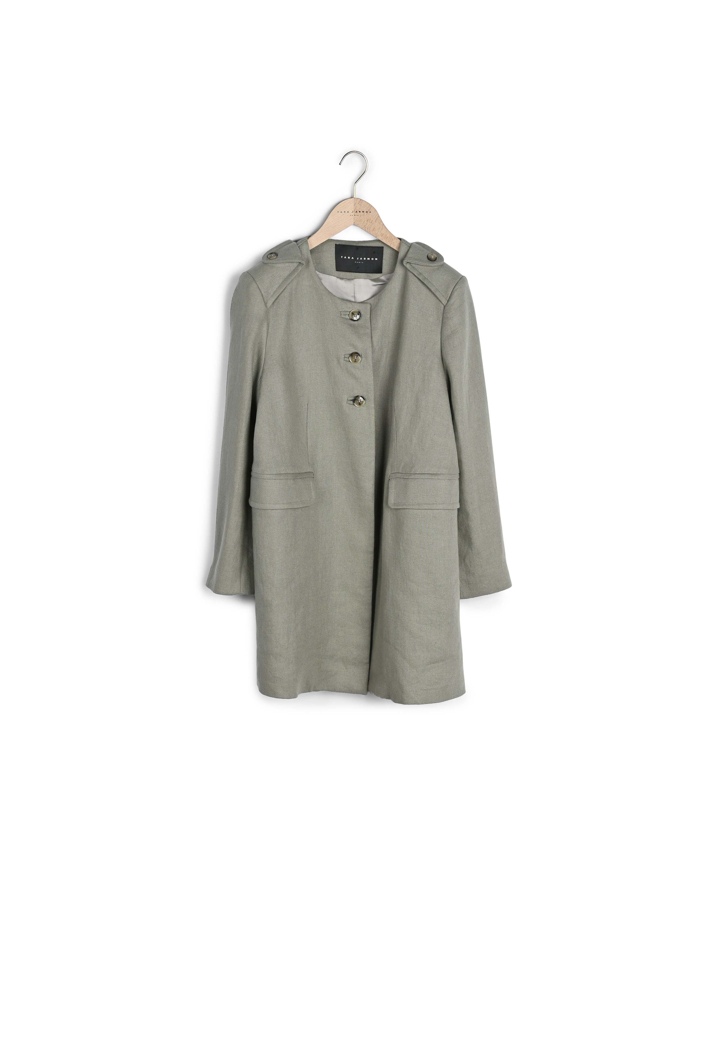 Manteau Martina bleu nuit en lin Faume - seconde main