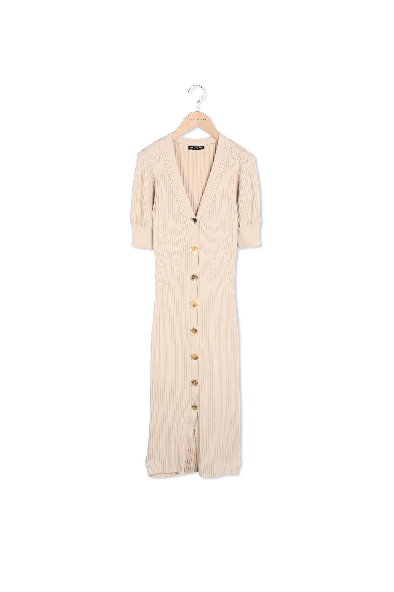 Robe Raphaelle beige en coton extrafin Faume - seconde main