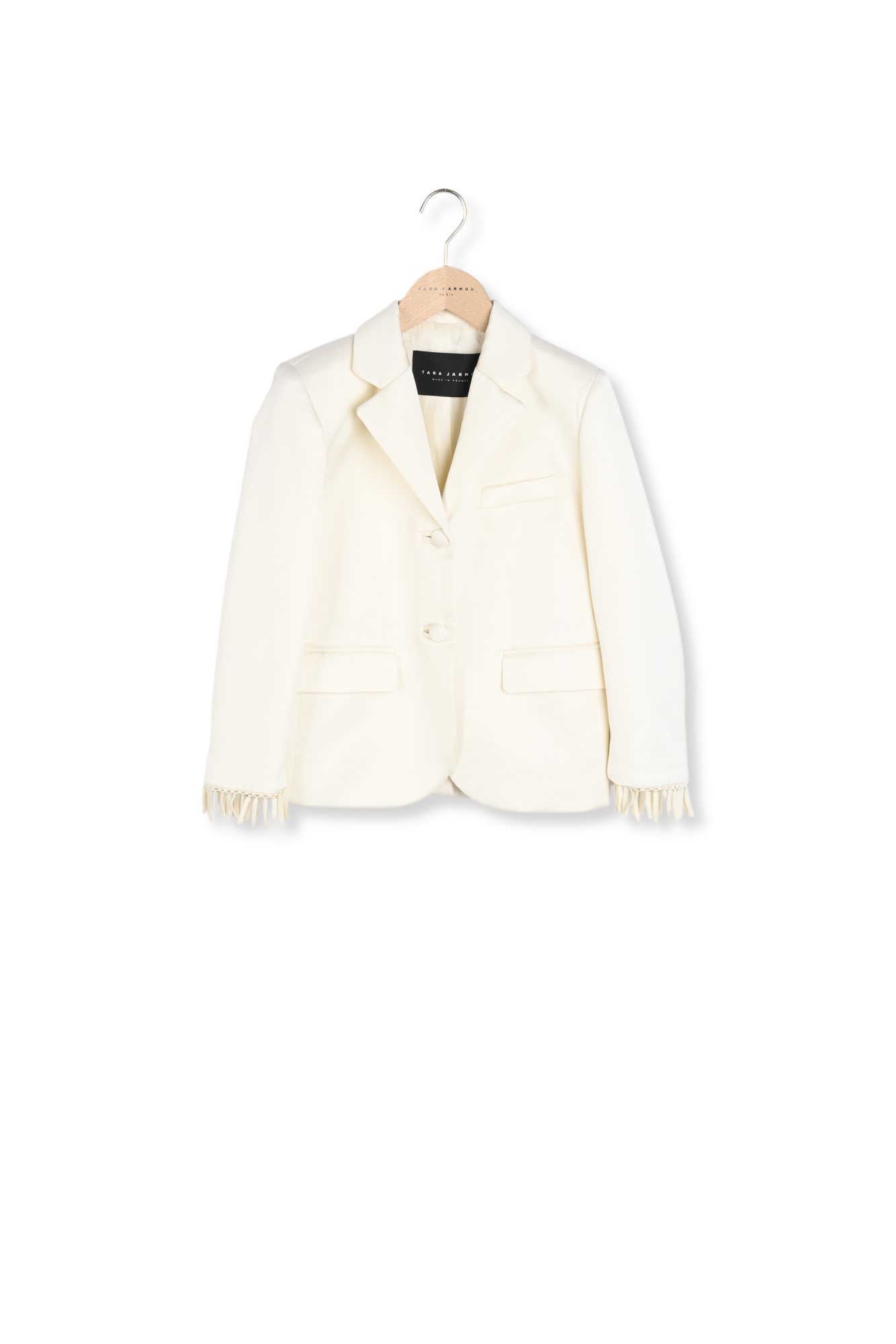 Veste écrue en lin satiné Valensole Faume - seconde main