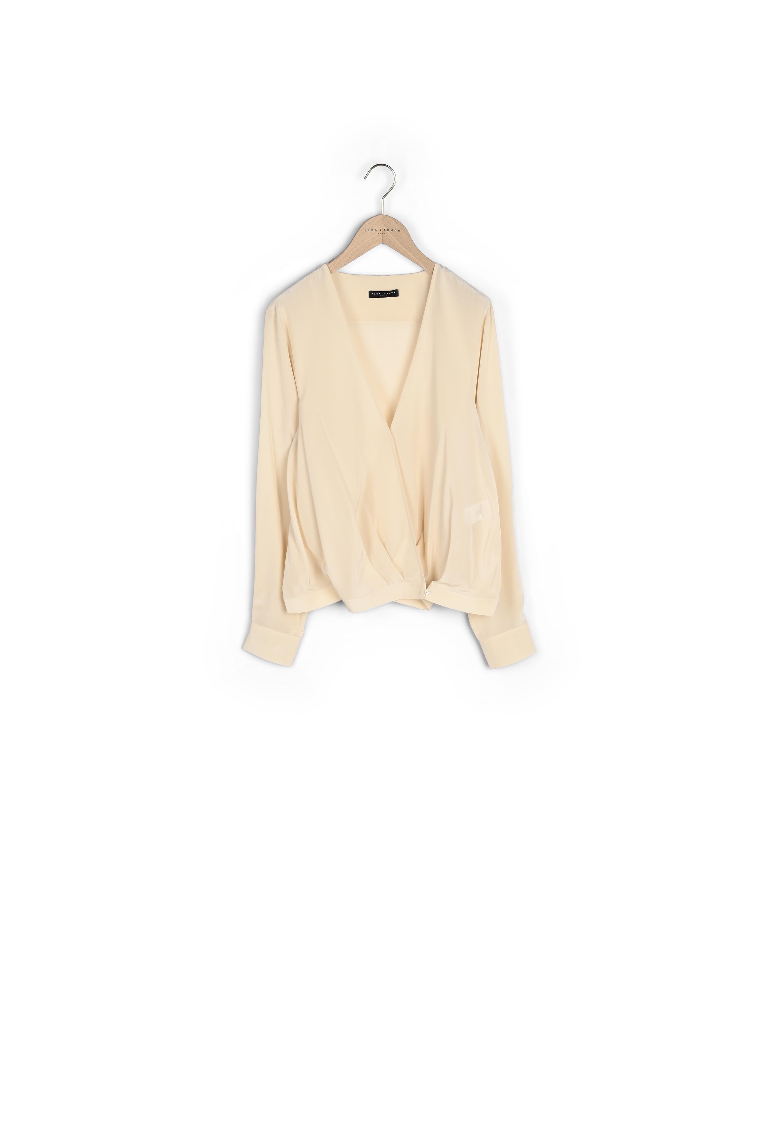 Top Timothée écru en crêpe de chine Faume - seconde main