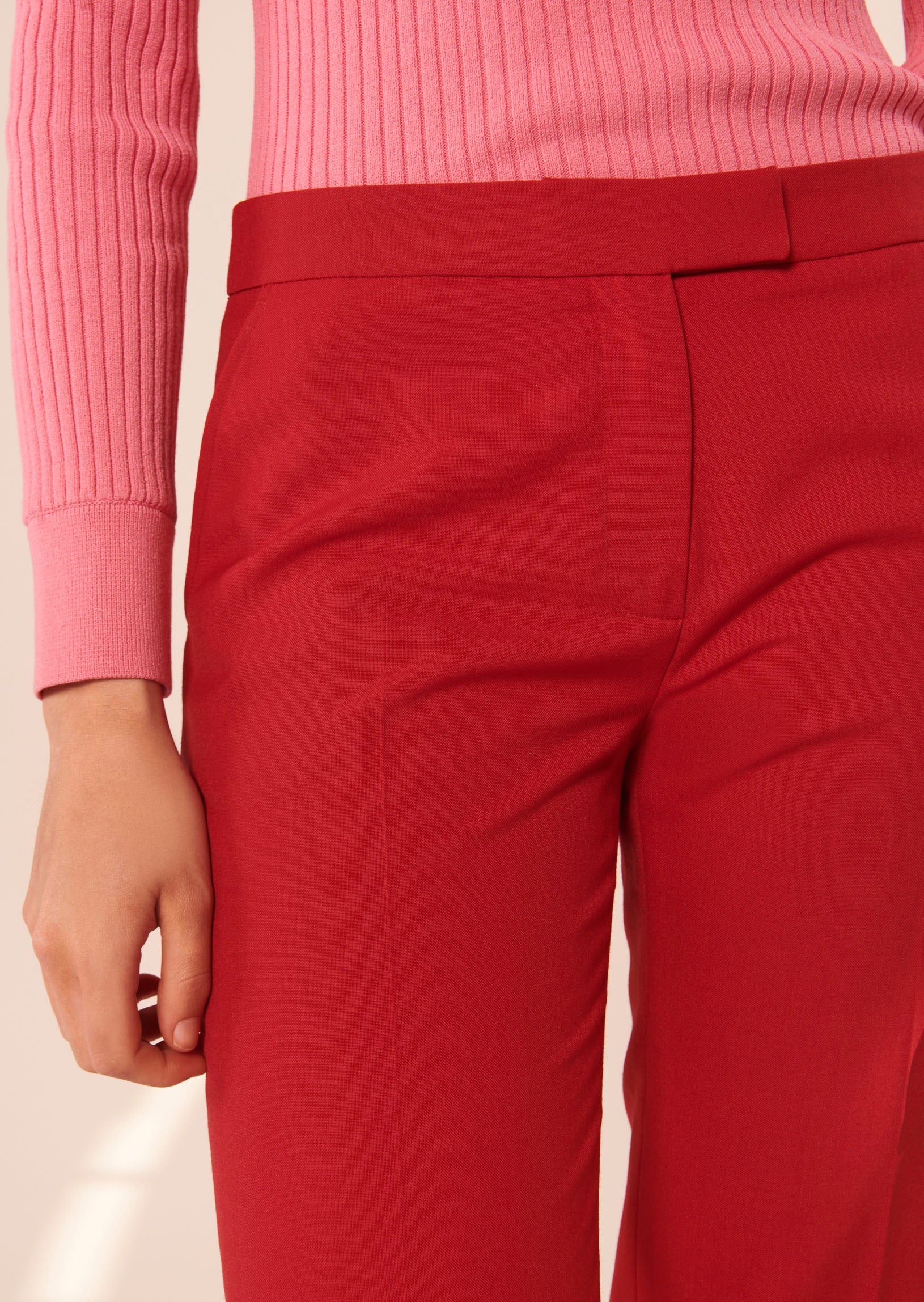 Pantalon Peter rouge en laine froide Faume - seconde main