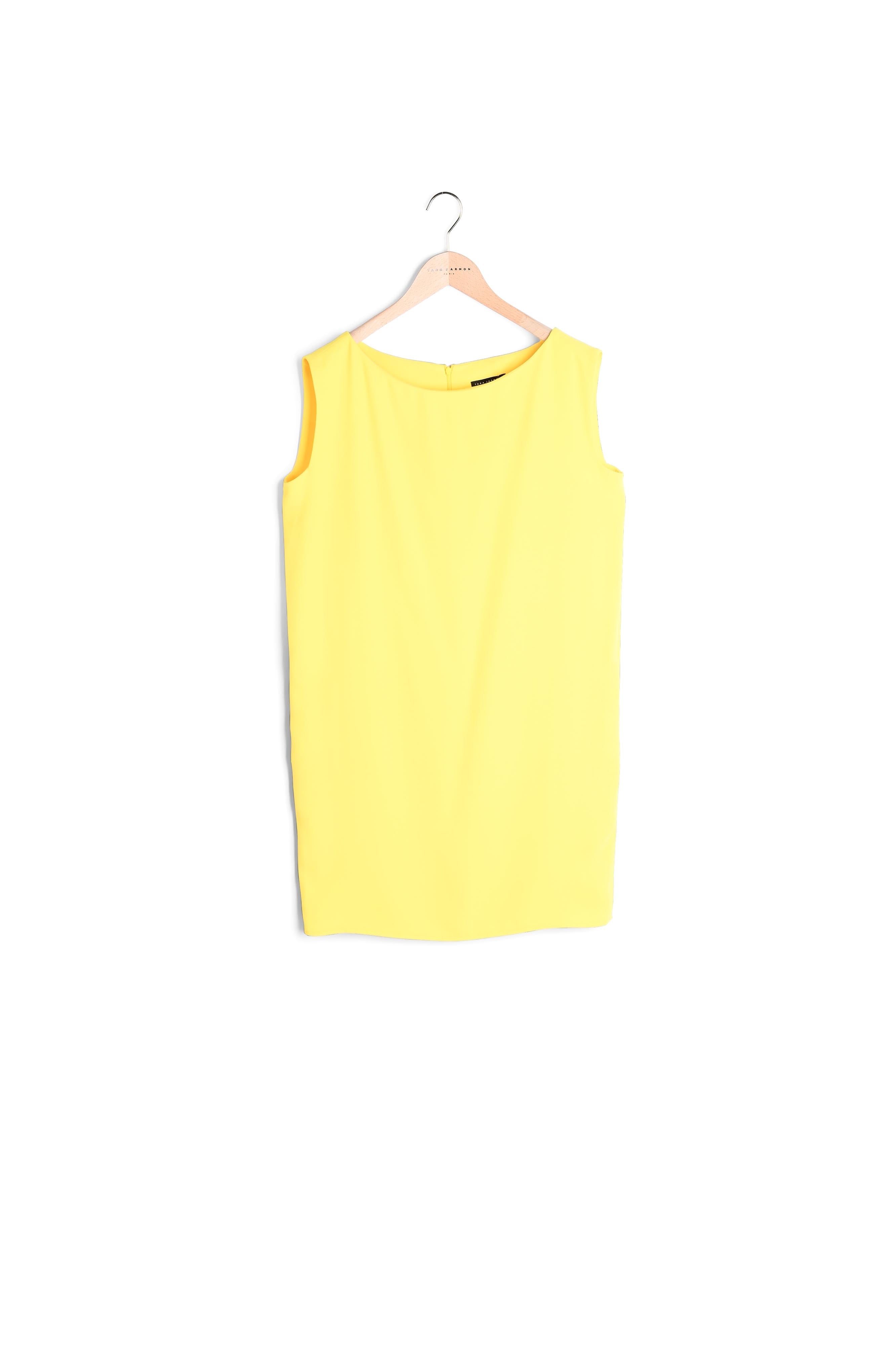 Robe trois trous Rougir jaune en crêpe Faume - seconde main