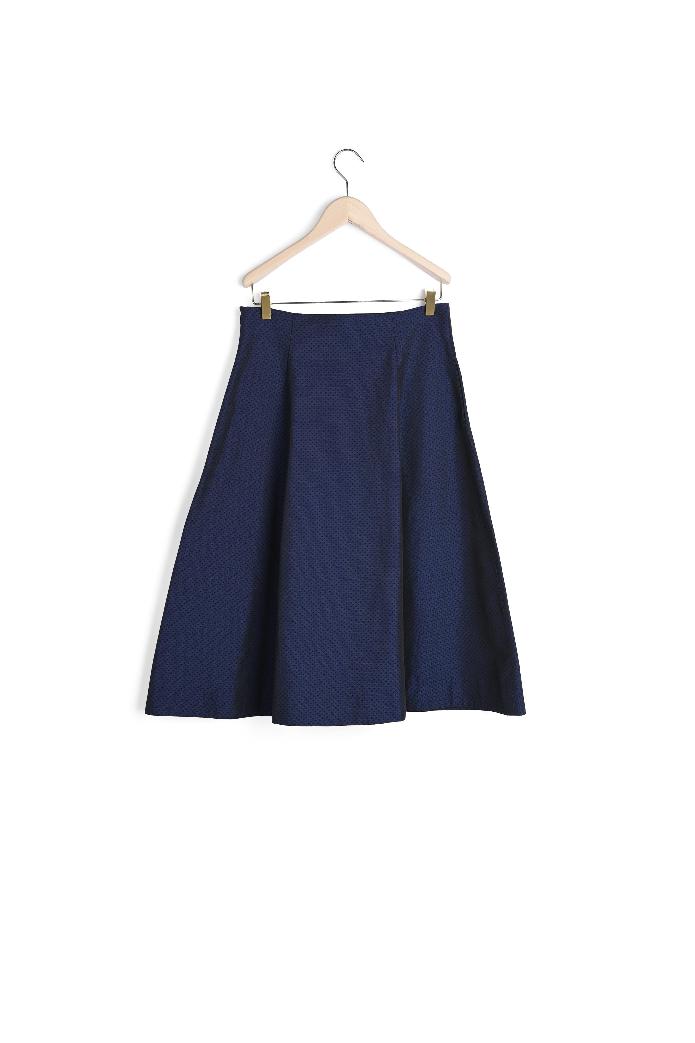 Jupe bleu marine en jacquard Faume - seconde main